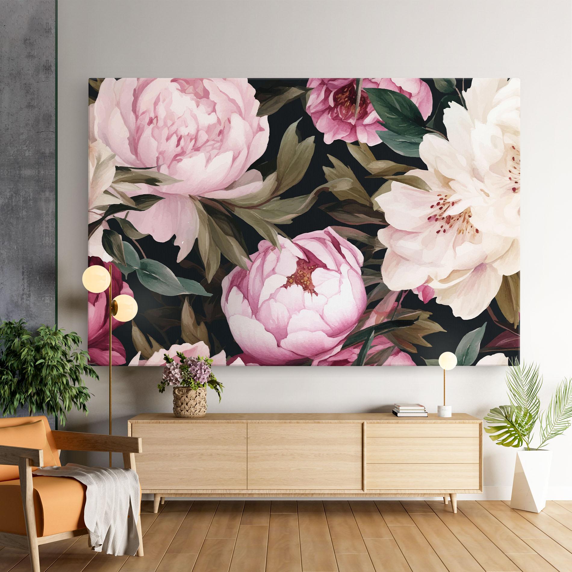 Vászonkép Peony Paint mockup 9