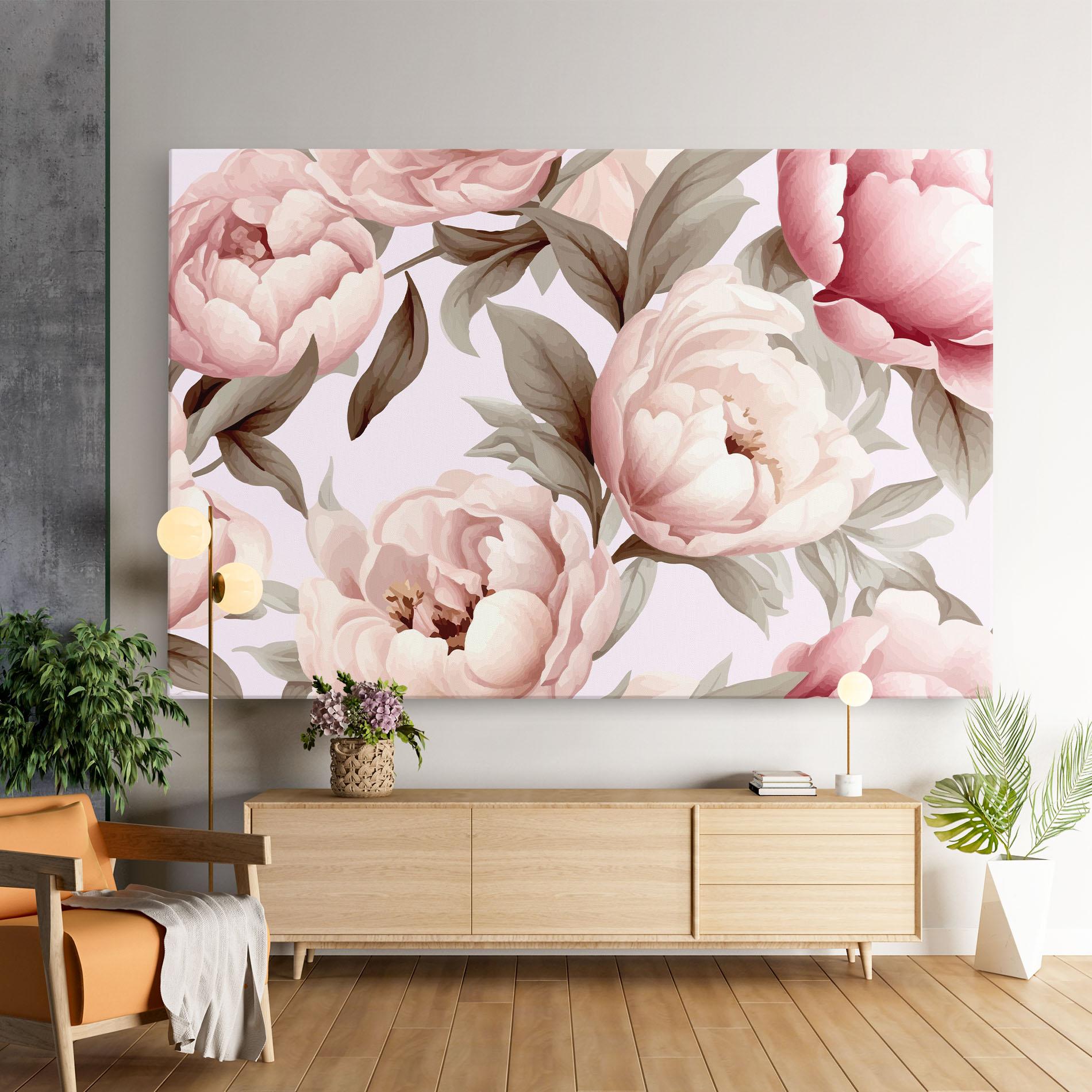 Vászonkép Pink Peony Buds mockup 9
