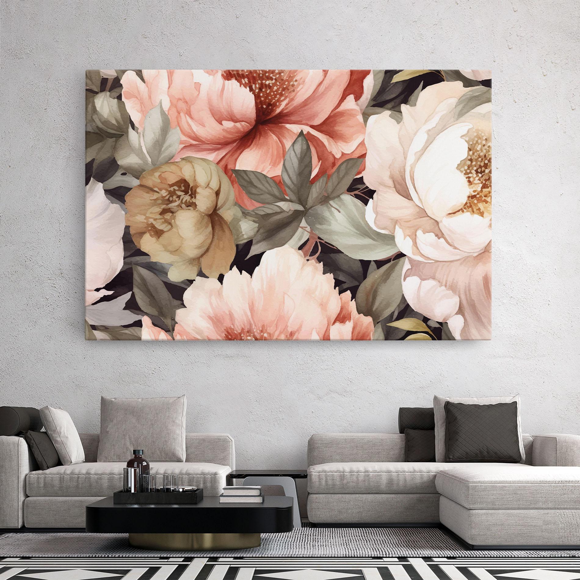 Vászonkép Cream Pink Peony mockup 2