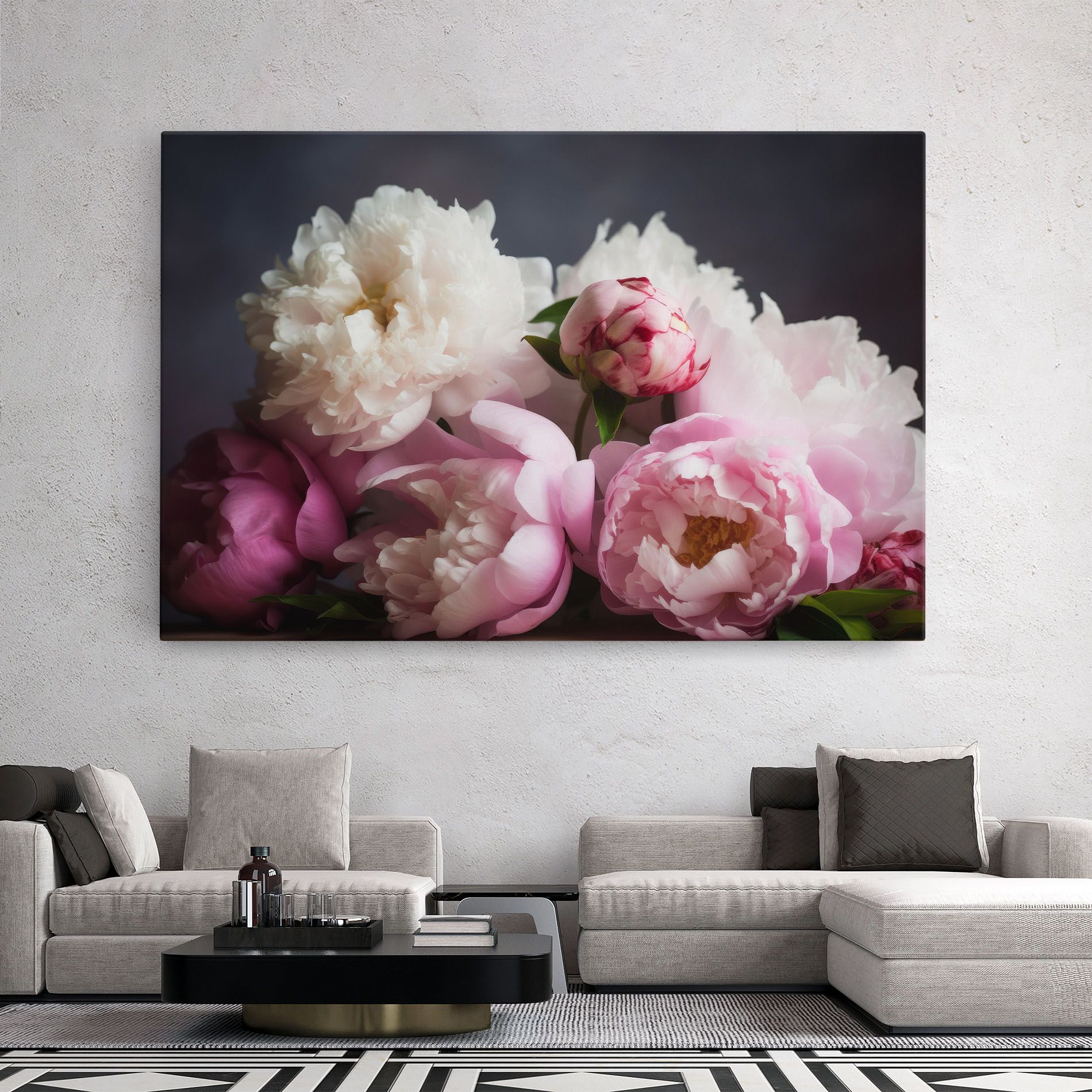 Peonies With Grey mockup 2