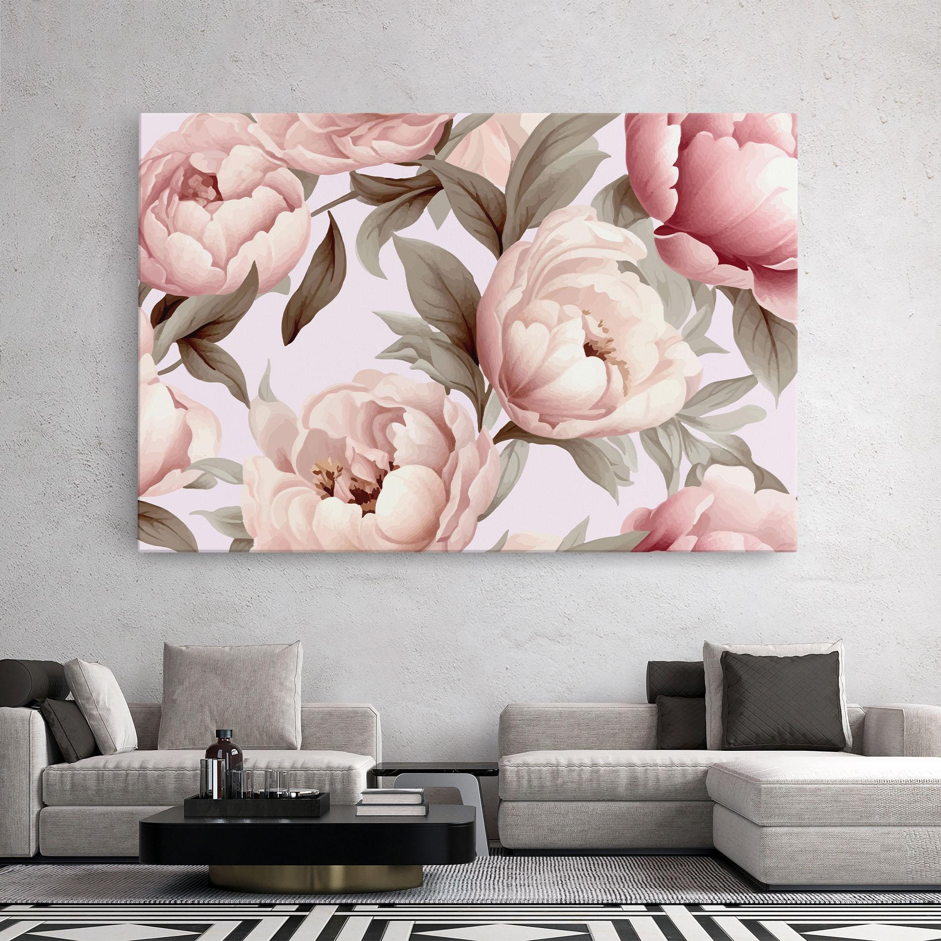 Vászonkép Pink Peony Buds mockup 2
