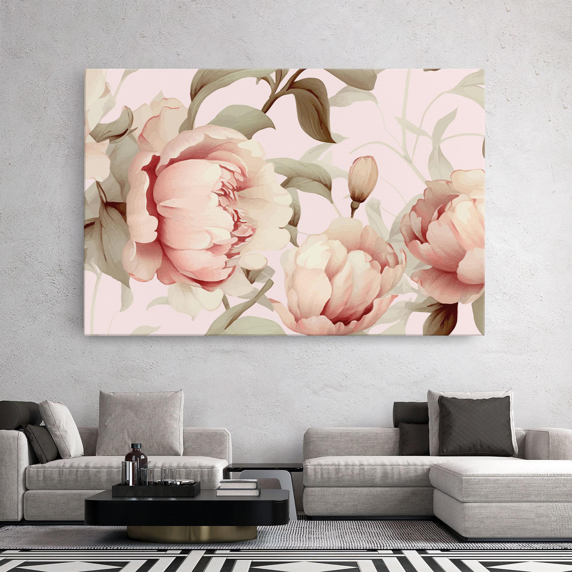 Vászonkép Pink Pretty Peony mockup 2