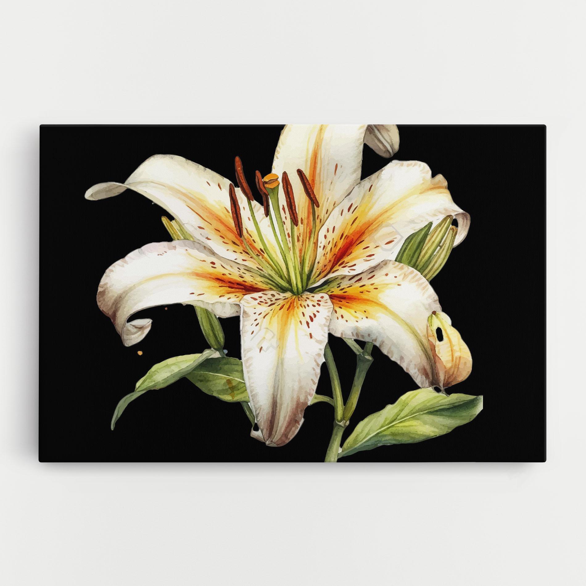 Vászonkép Beautiful White Lily mockup 0
