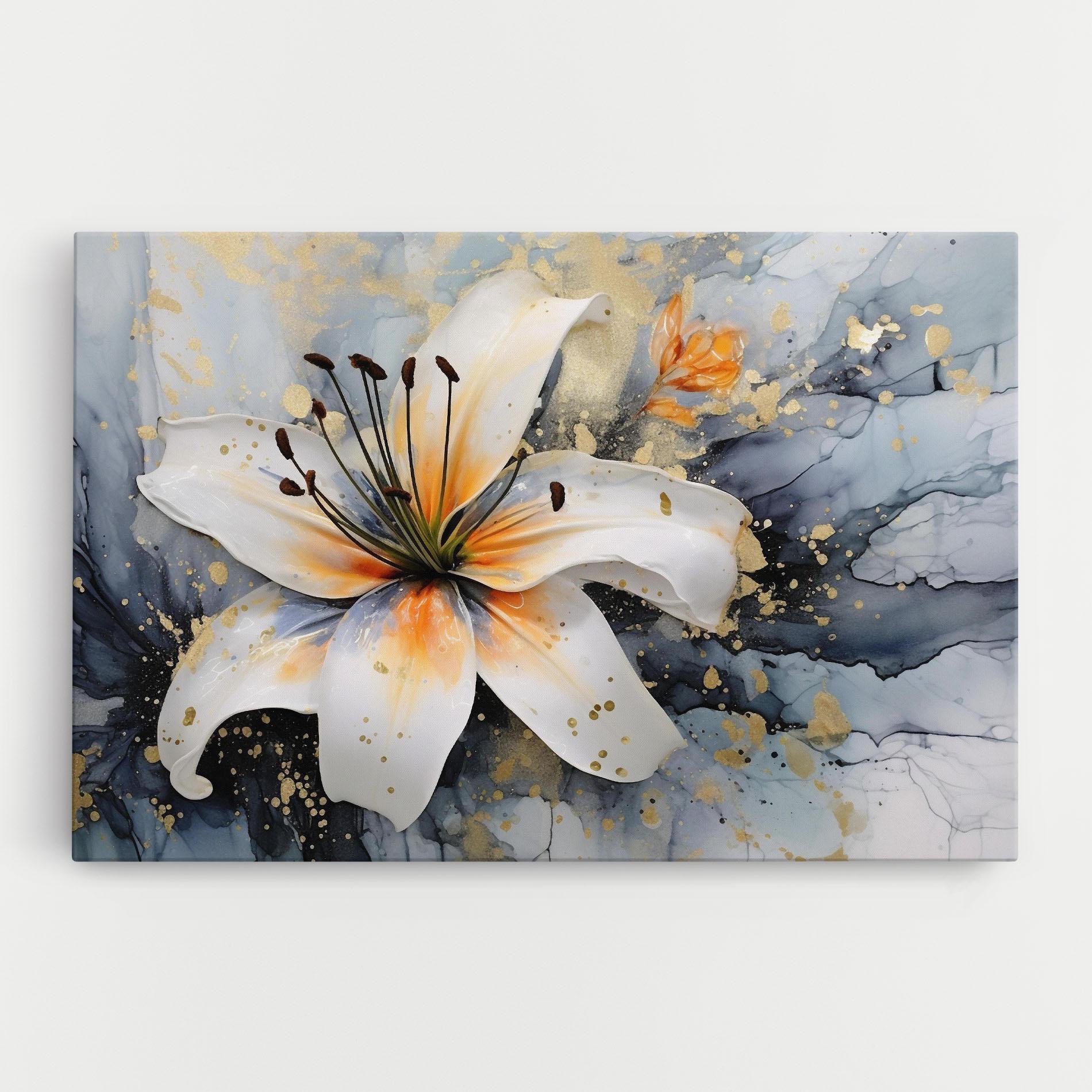 Vászonkép Lily With Orange Painting mockup 0