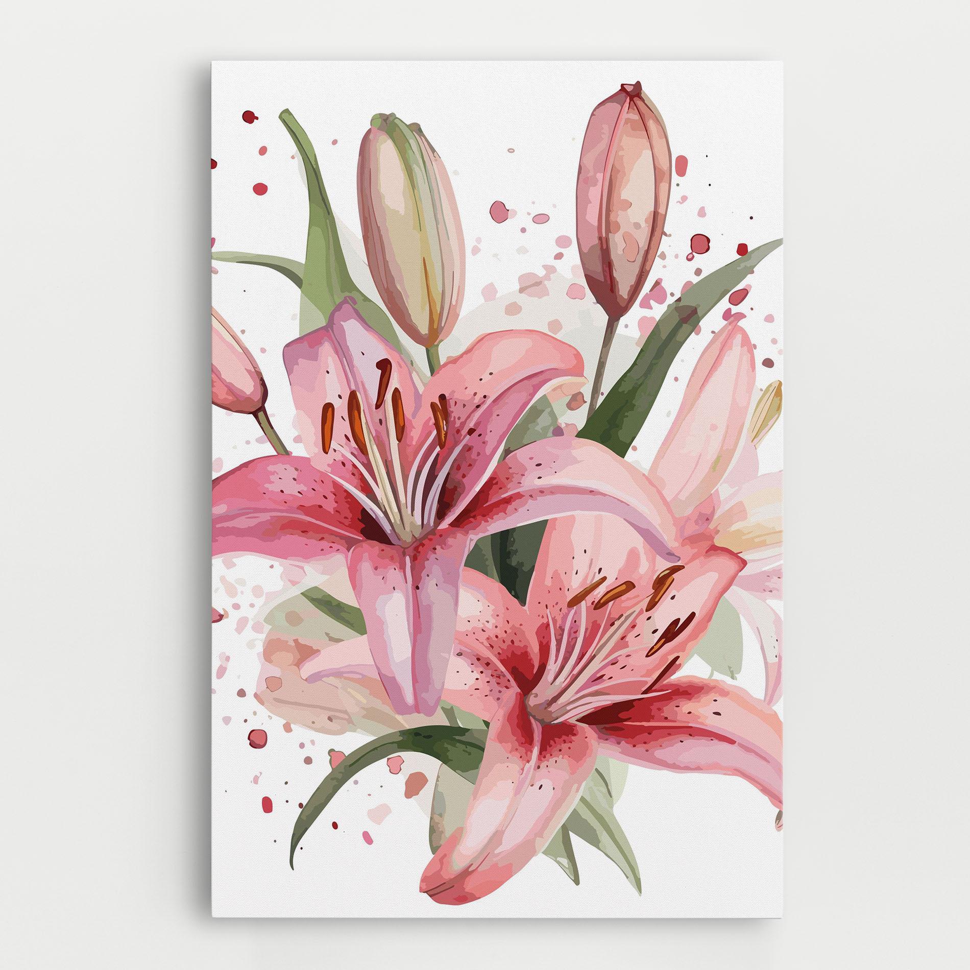 Vászonkép Beautiful Pink Lily mockup 0