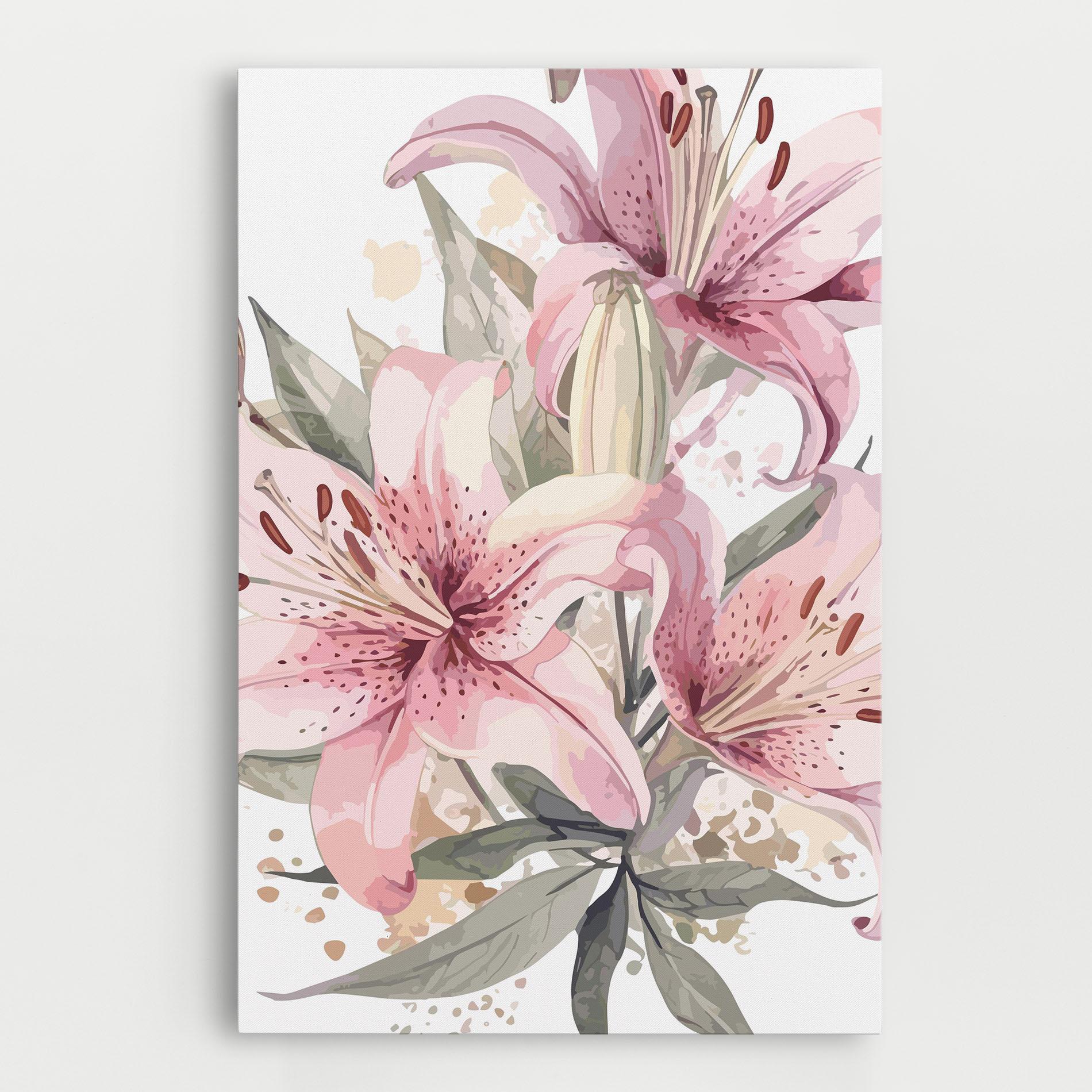 Vászonkép Light Pink Lily Art mockup 0