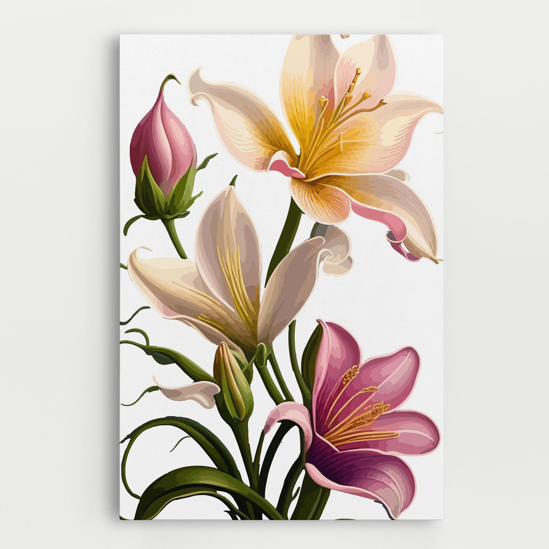 Vászonkép Purple White Lily mockup 0