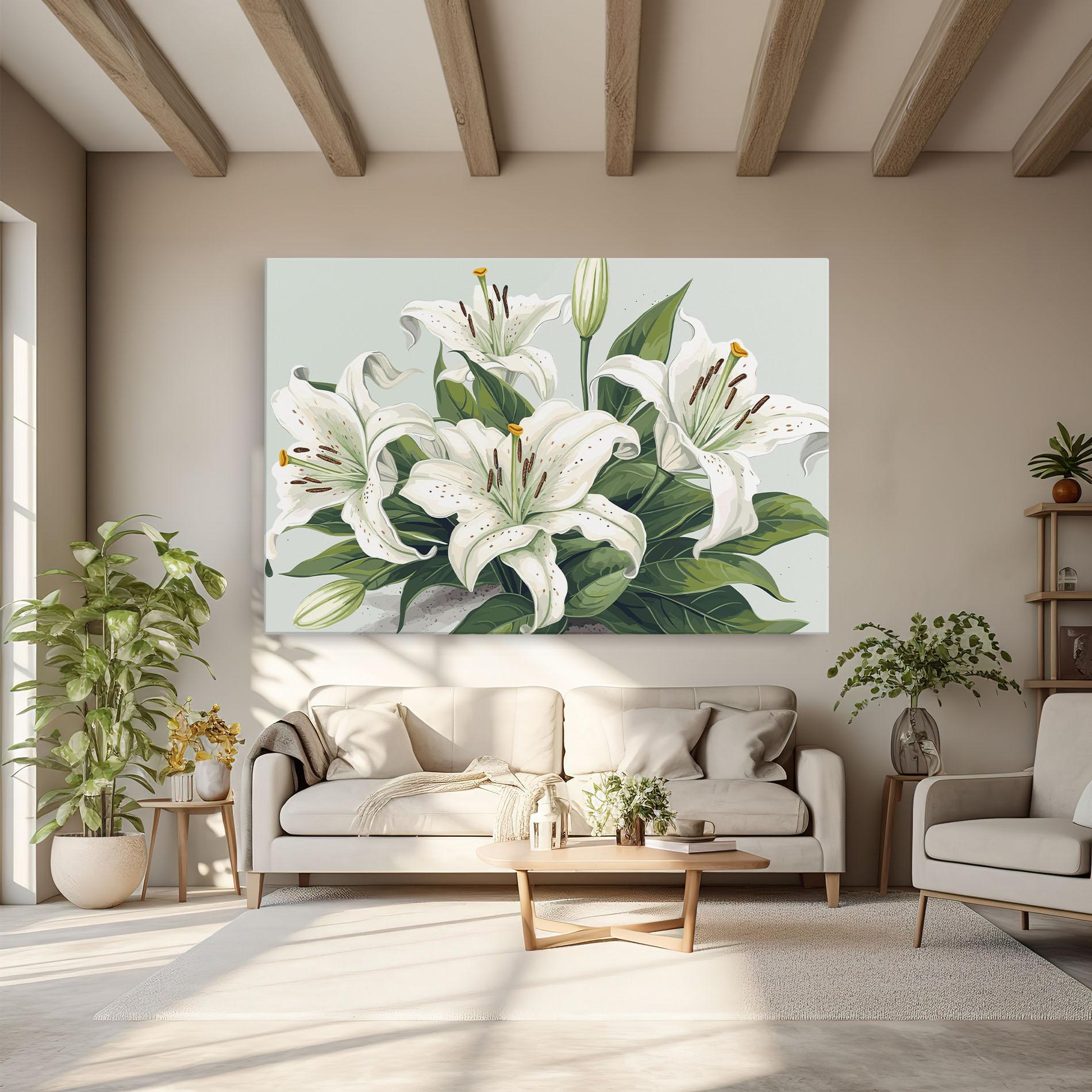 Vászonkép Light Lily Art mockup 6