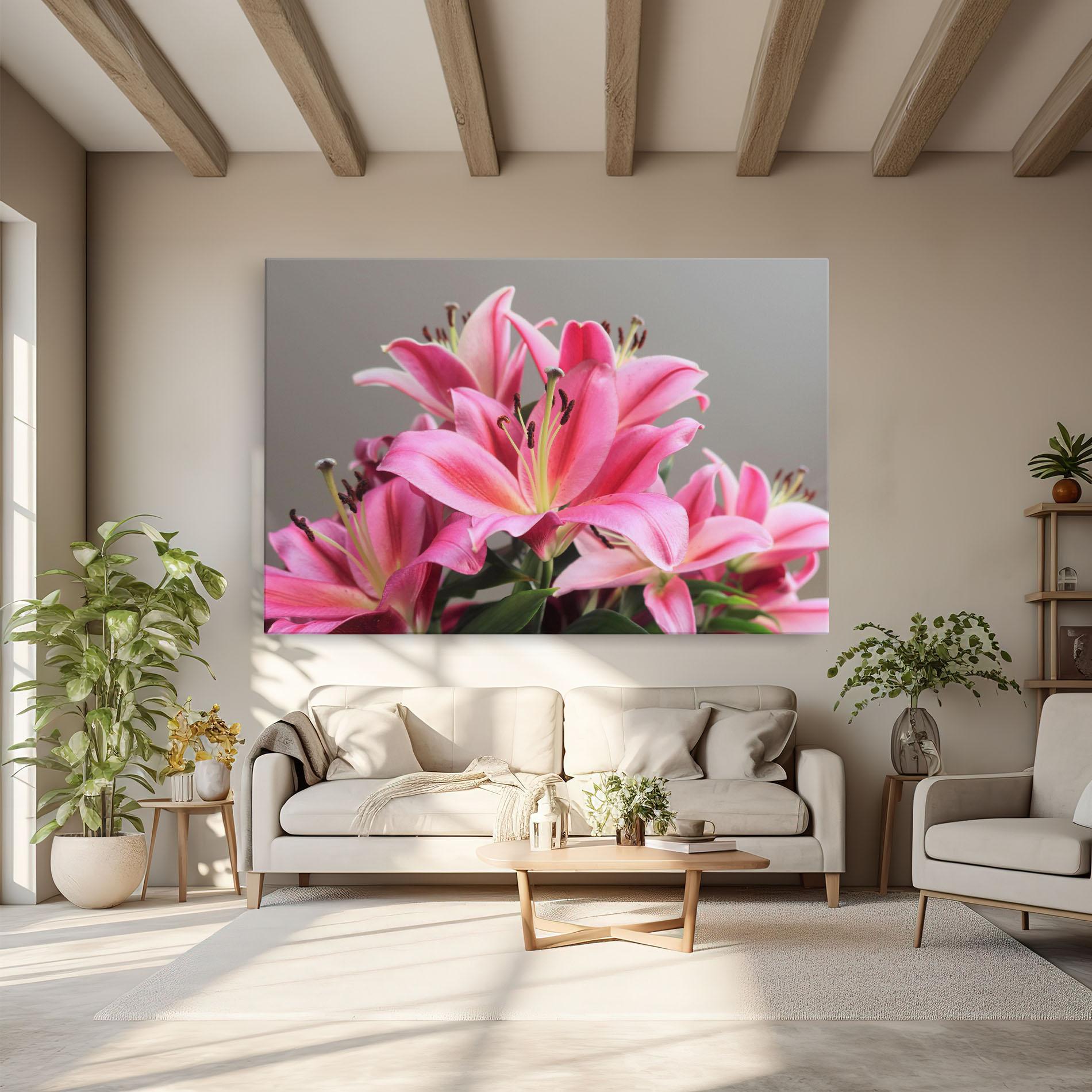 Vászonkép Light Pink Lily View mockup 6