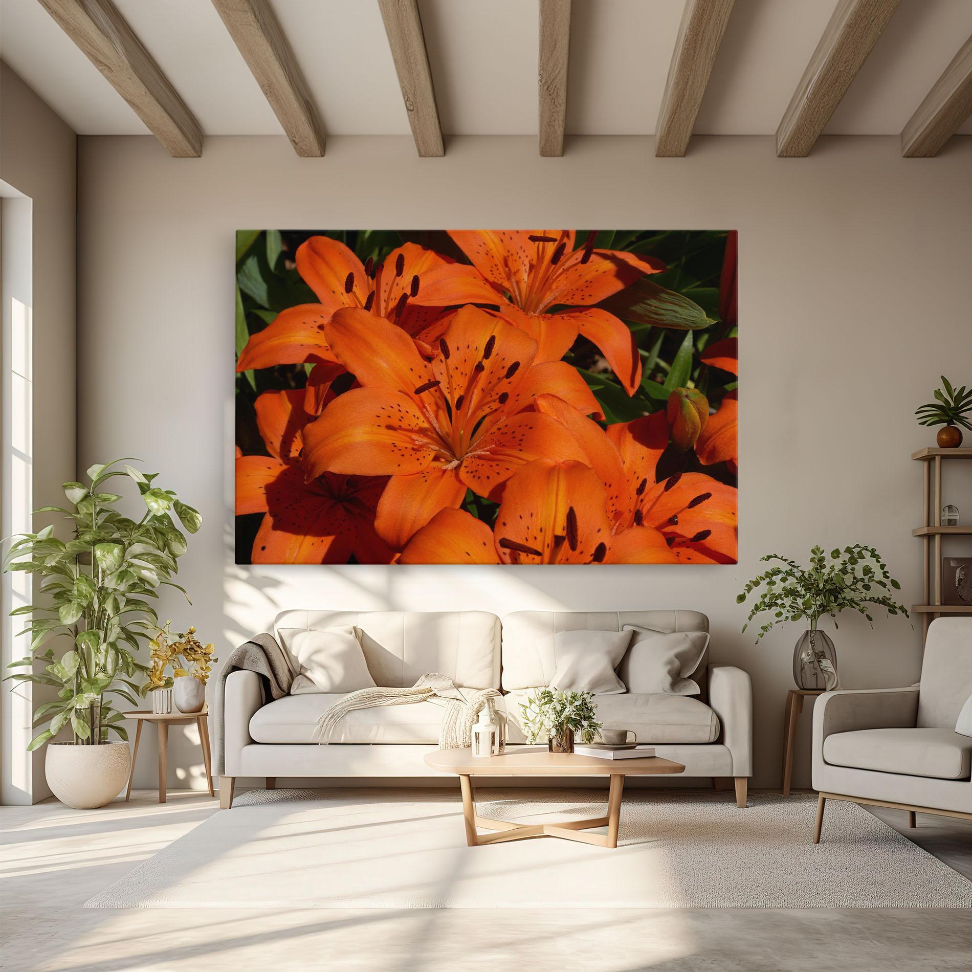 Vászonkép Orange Lily In The Sun mockup 6