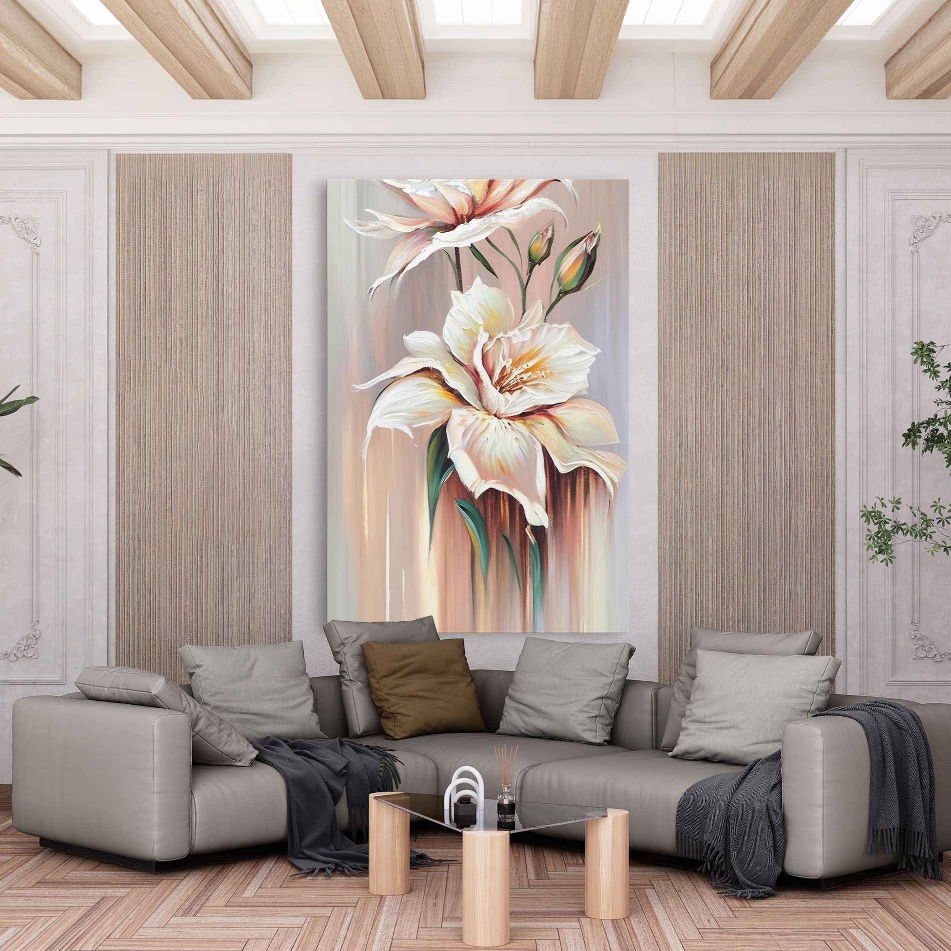 Abstract Lily Painting mockup 6