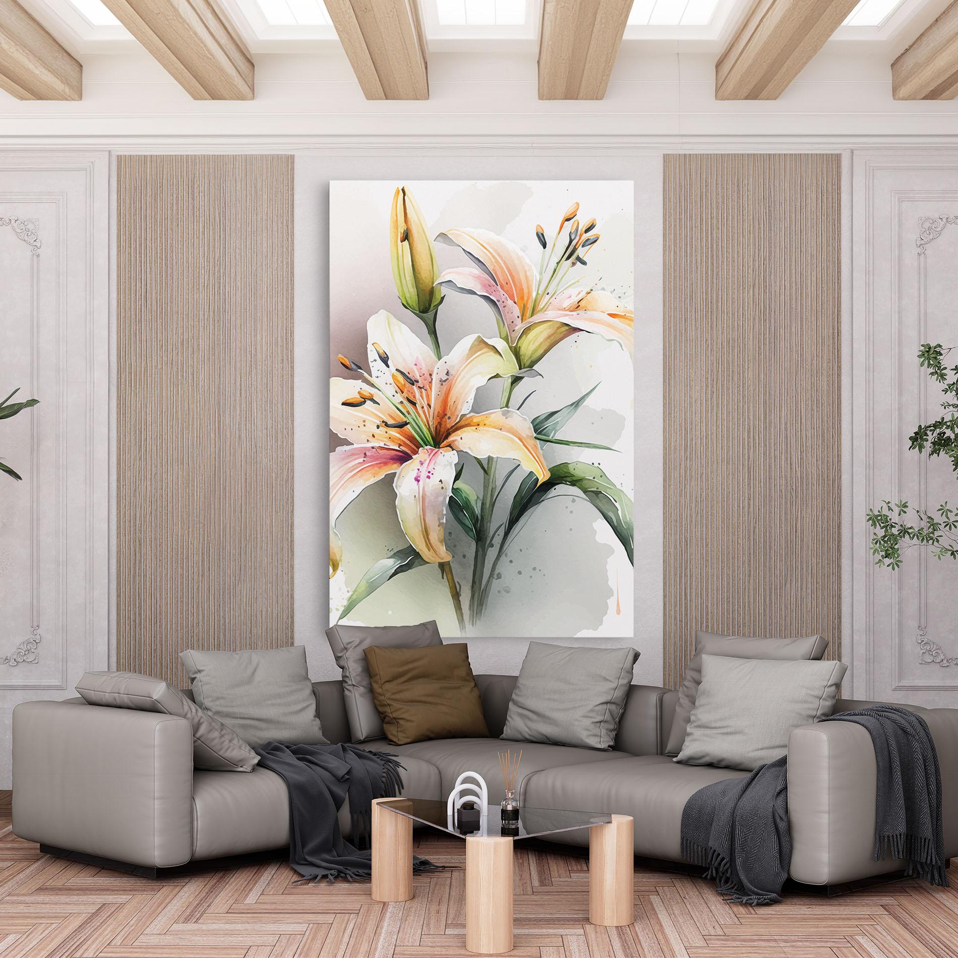 Vászonkép White Orange Lily mockup 6
