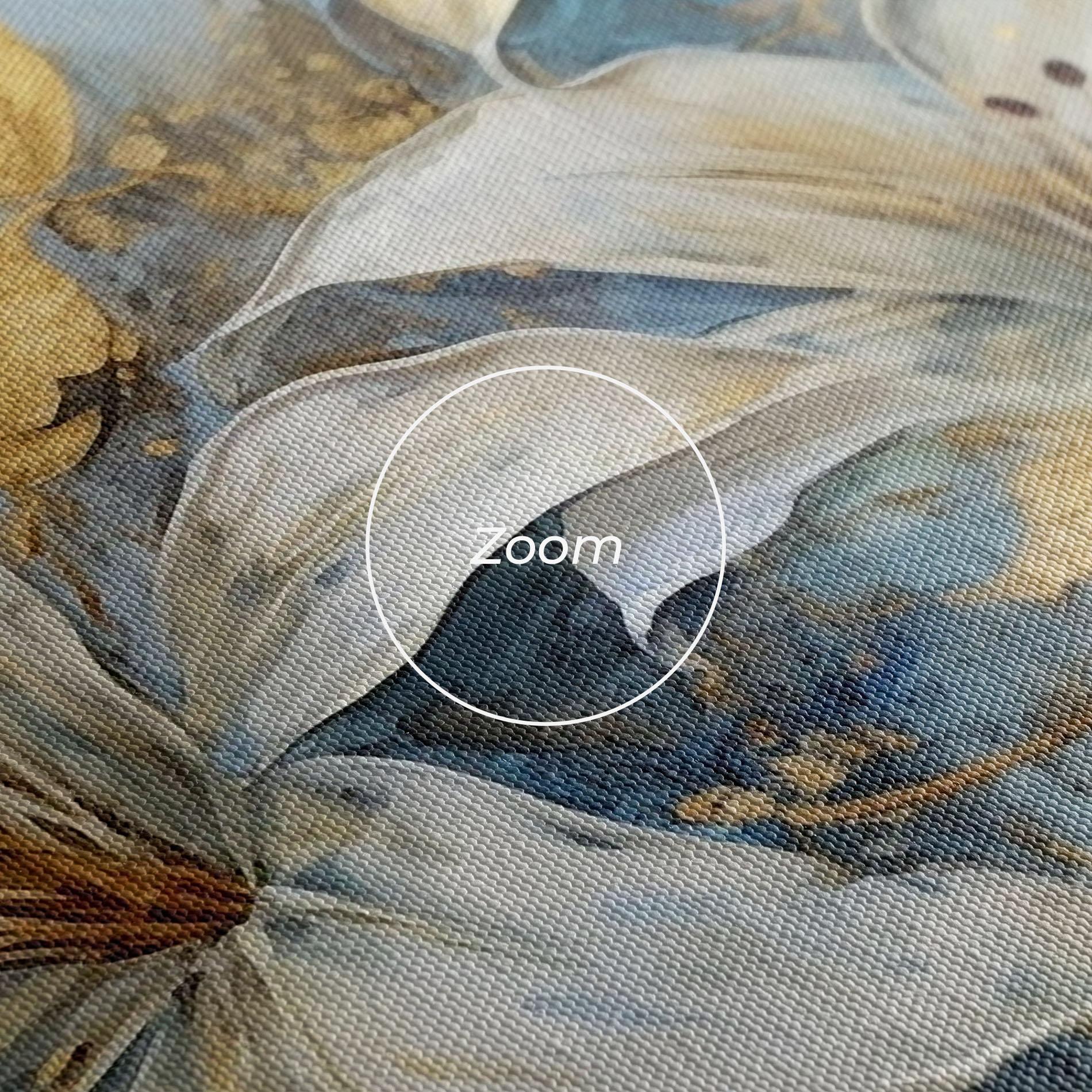 Vászonkép Lily With Gold Painting mockup 3