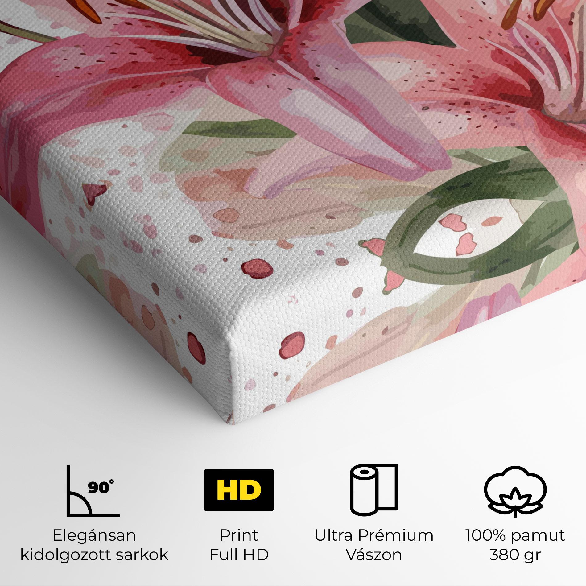 Vászonkép Beautiful Pink Lily mockup 4