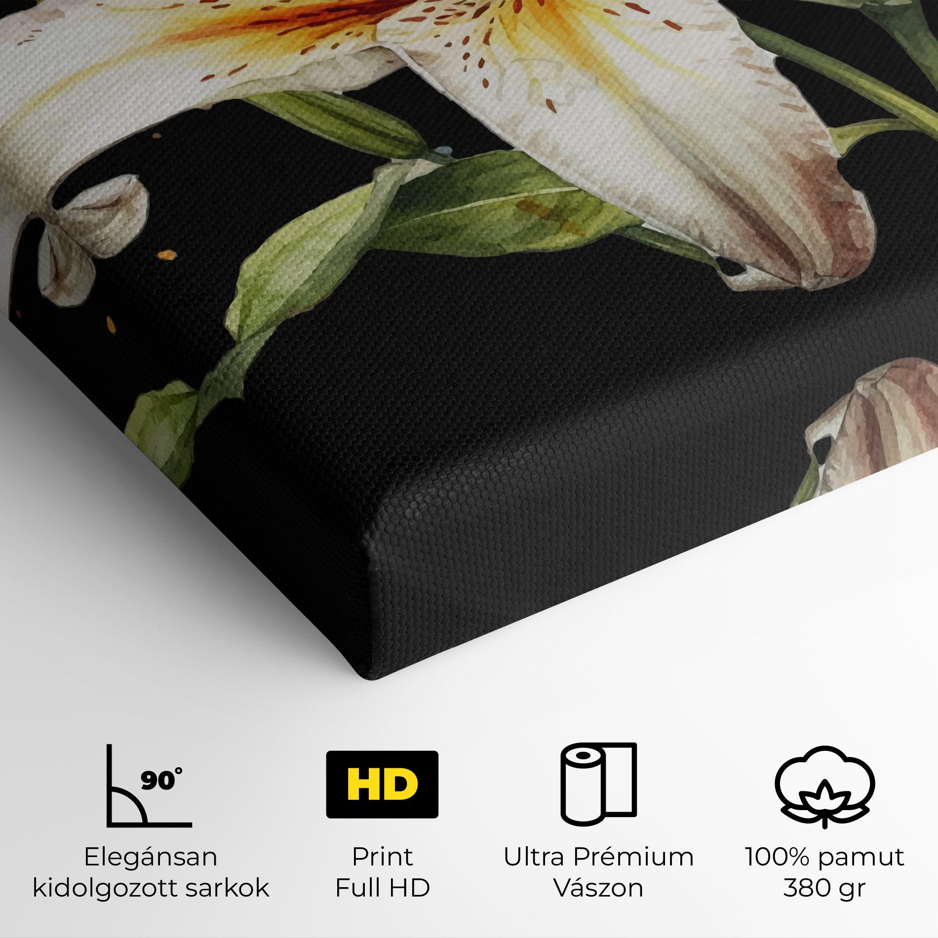Vászonkép Beautiful White Lily mockup 4