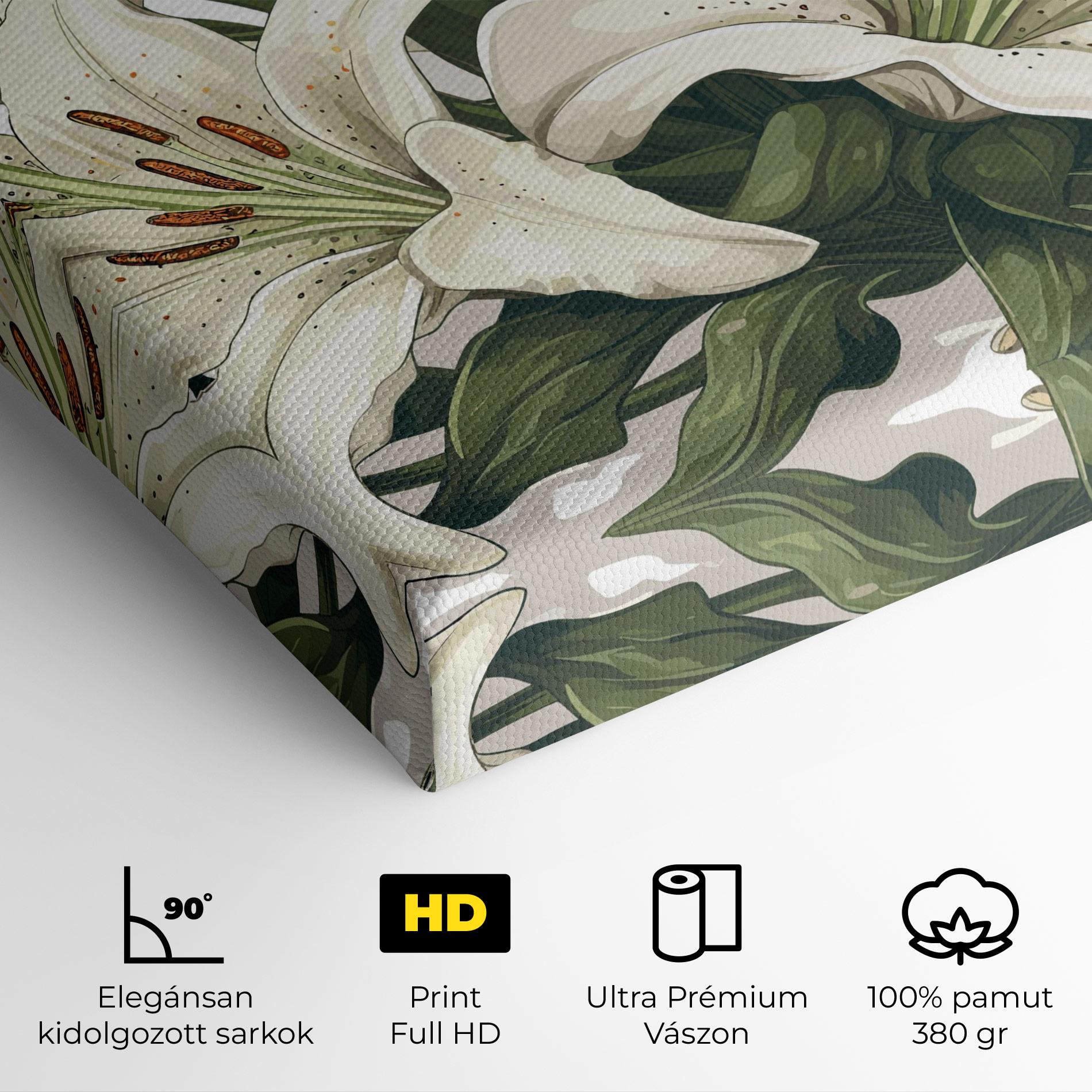 Vászonkép Grey White Lily mockup 4