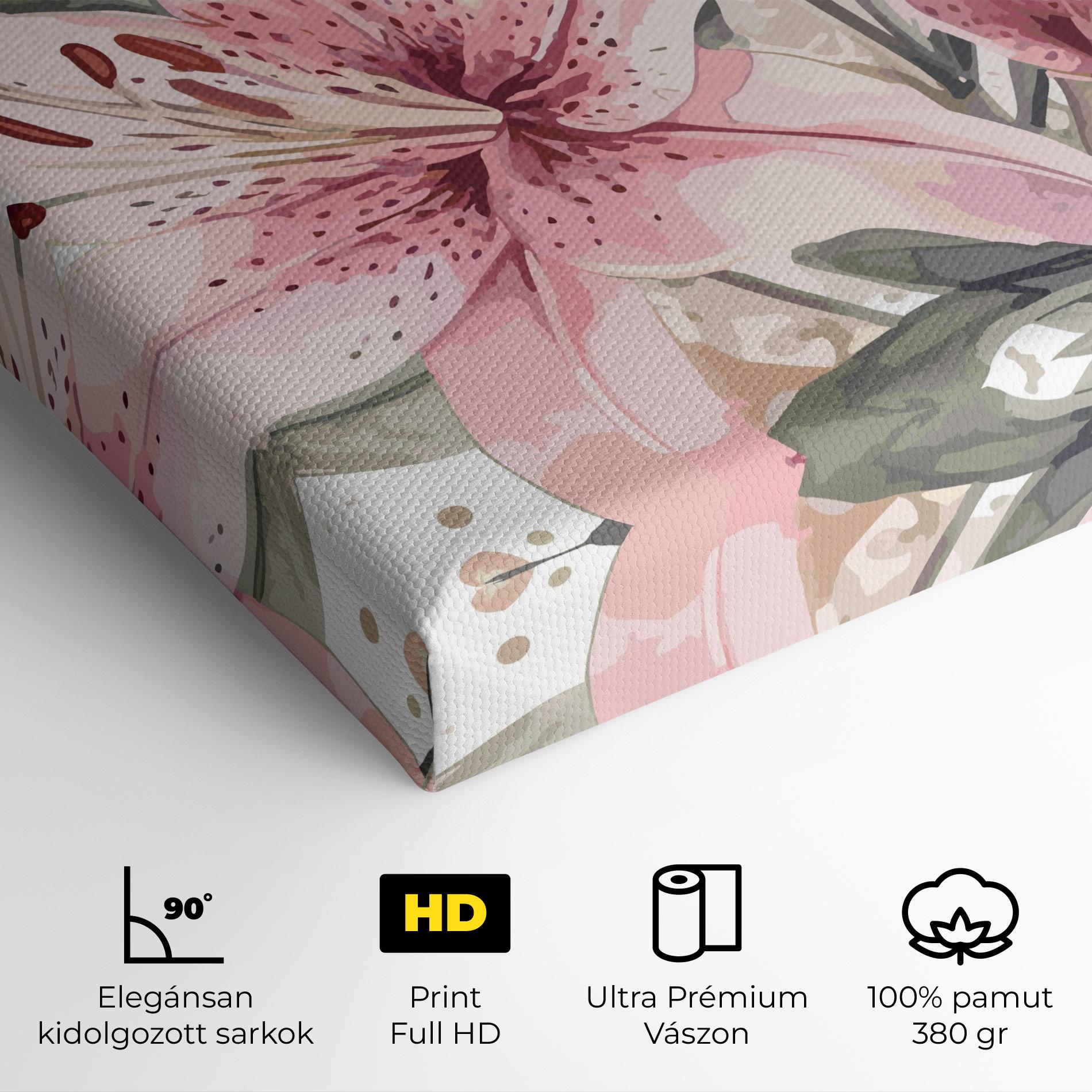 Vászonkép Light Pink Lily Art mockup 4