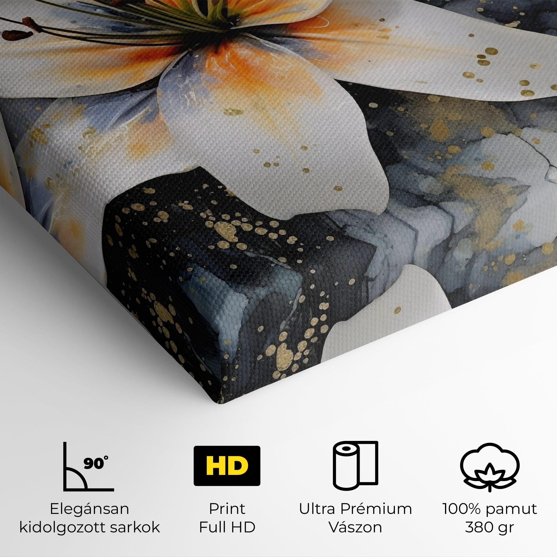 Vászonkép Lily With Orange Painting mockup 4