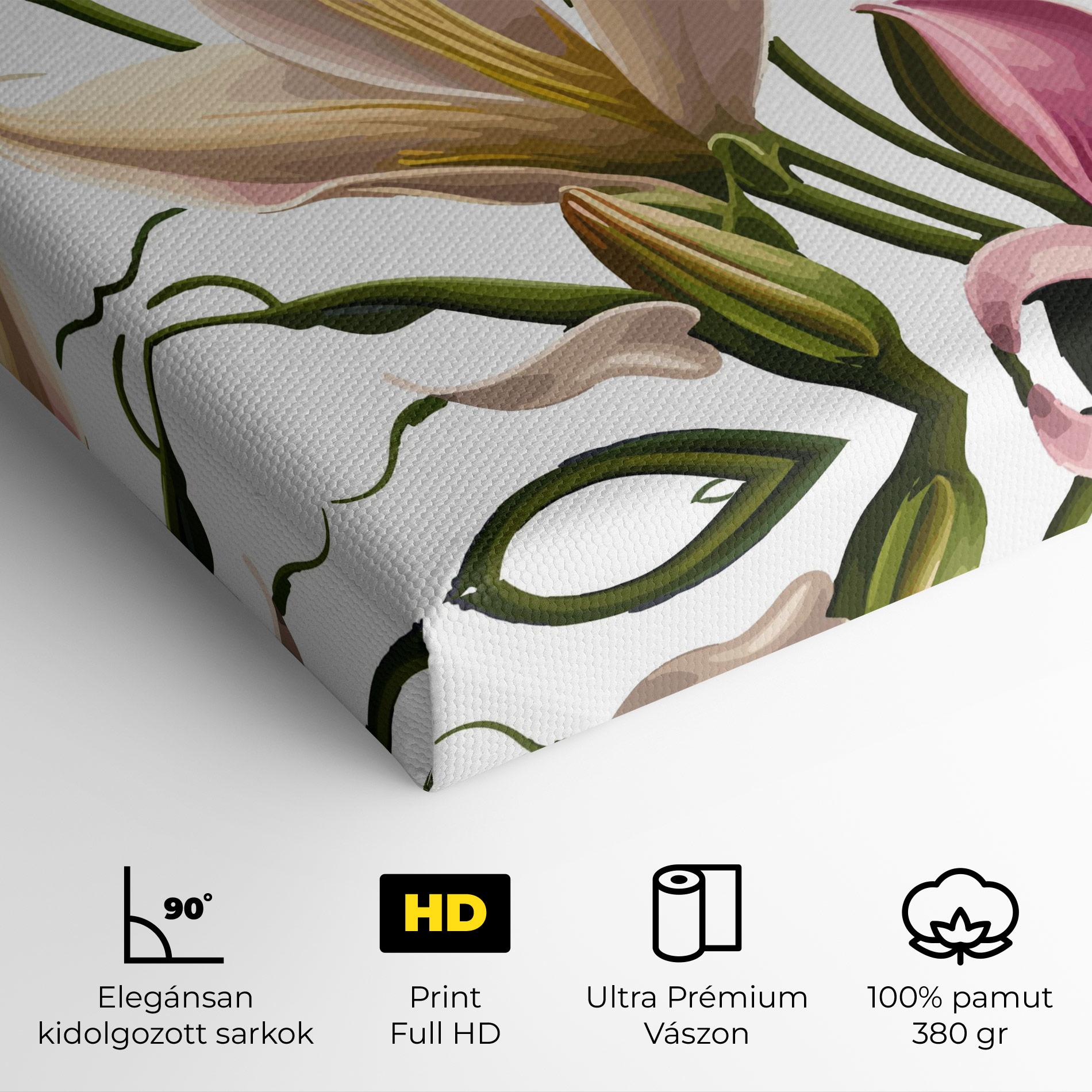 Vászonkép Purple White Lily mockup 4