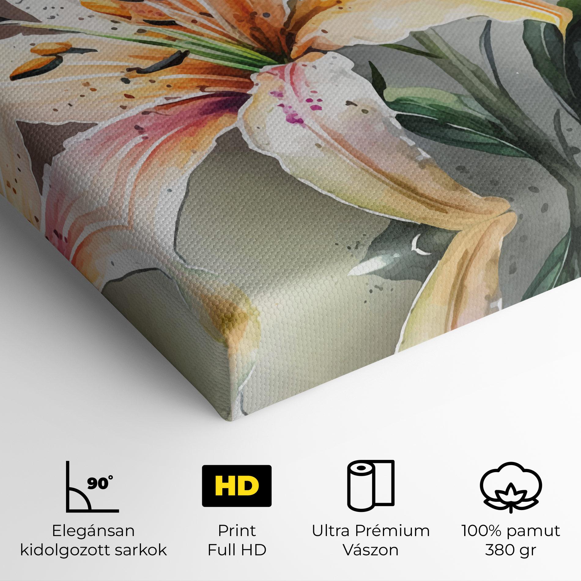 Vászonkép White Orange Lily mockup 4