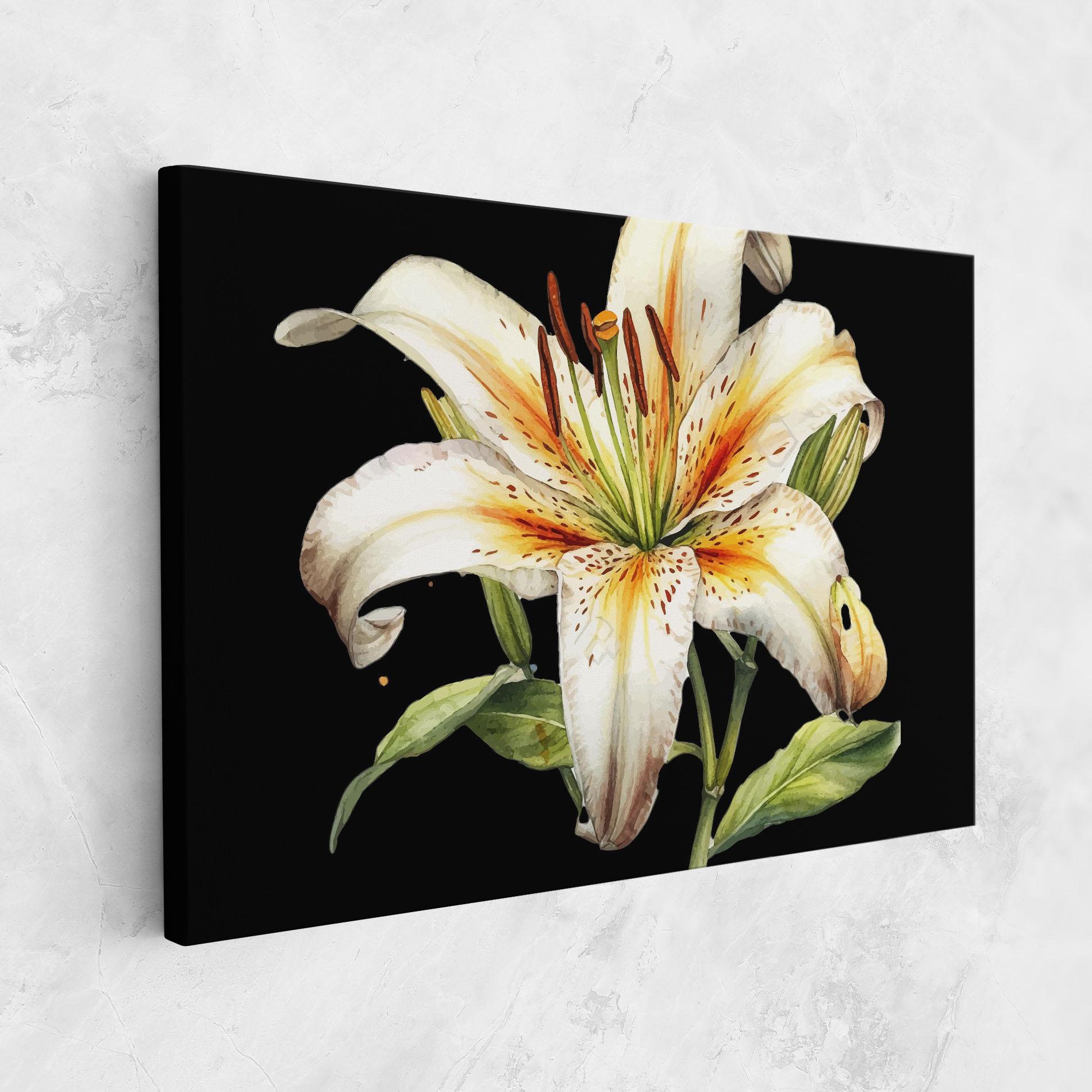 Vászonkép Beautiful White Lily mockup 1