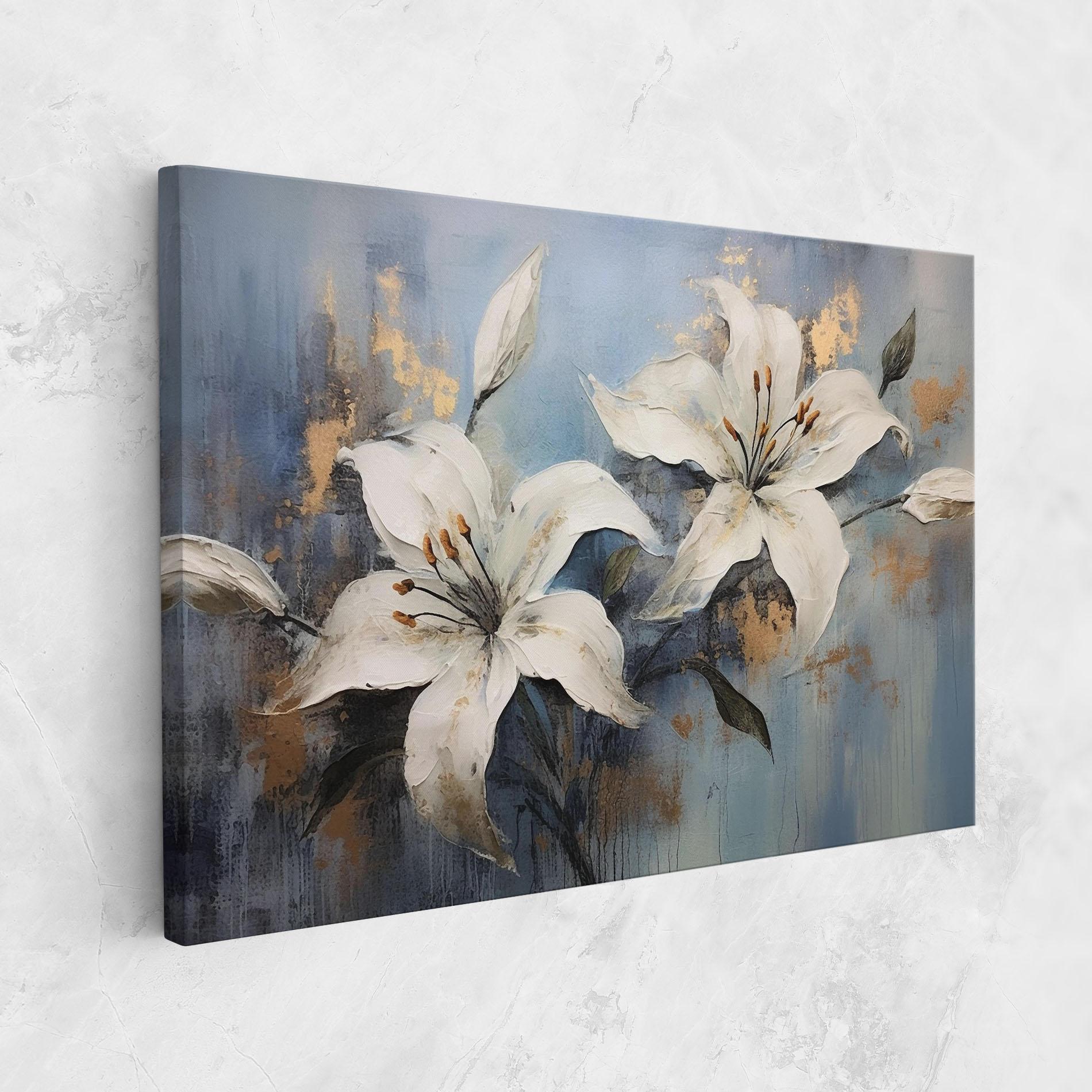 Vászonkép Gold Lily Painting mockup 1
