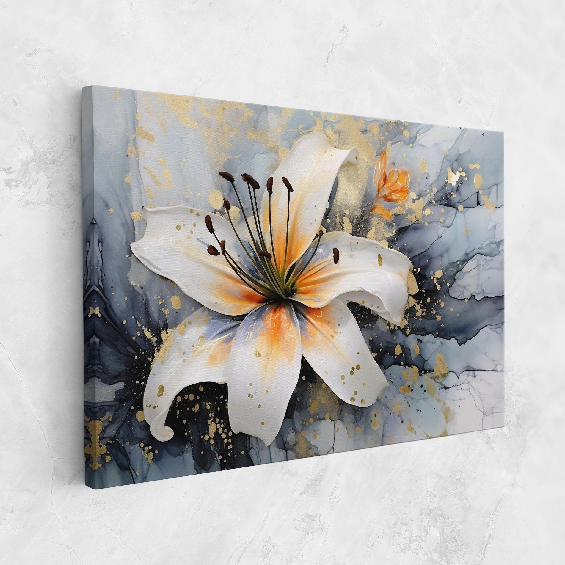 Vászonkép Lily With Orange Painting mockup 1