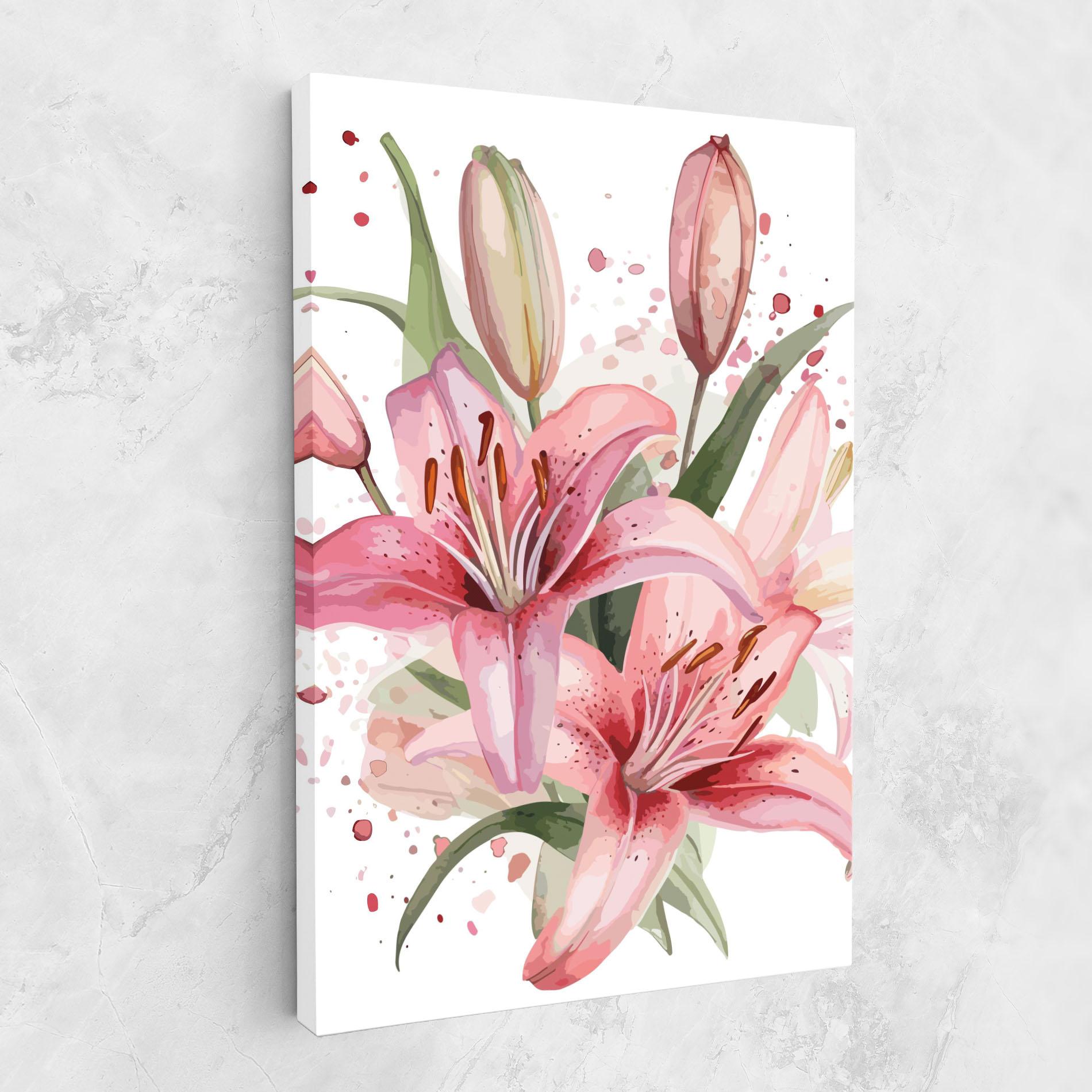 Vászonkép Beautiful Pink Lily mockup 1