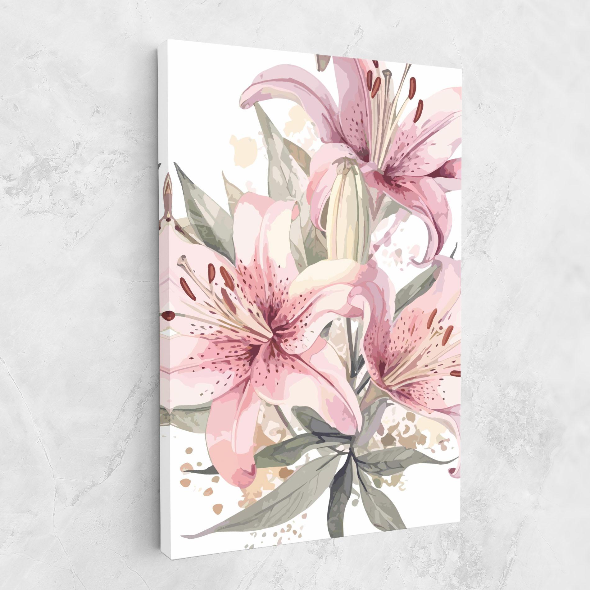 Vászonkép Light Pink Lily Art mockup 1
