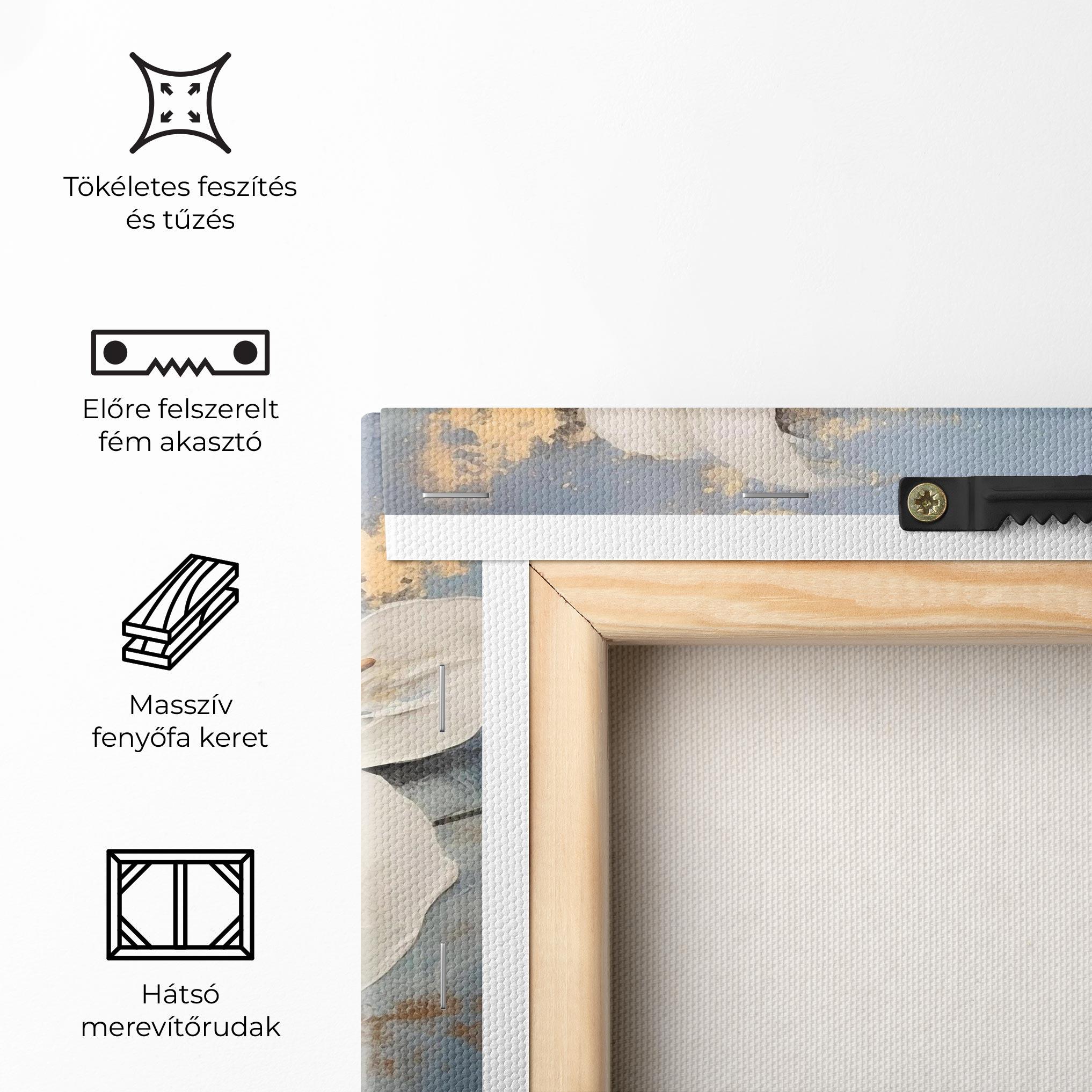 Vászonkép Gold Lily Painting mockup 5