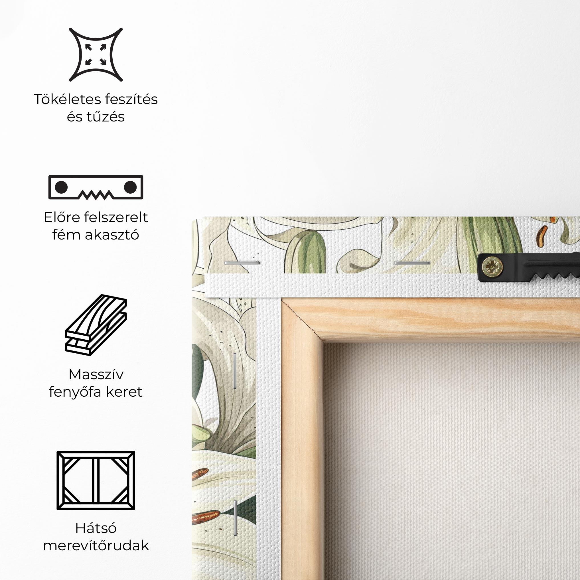 Vászonkép Grey White Lily mockup 5