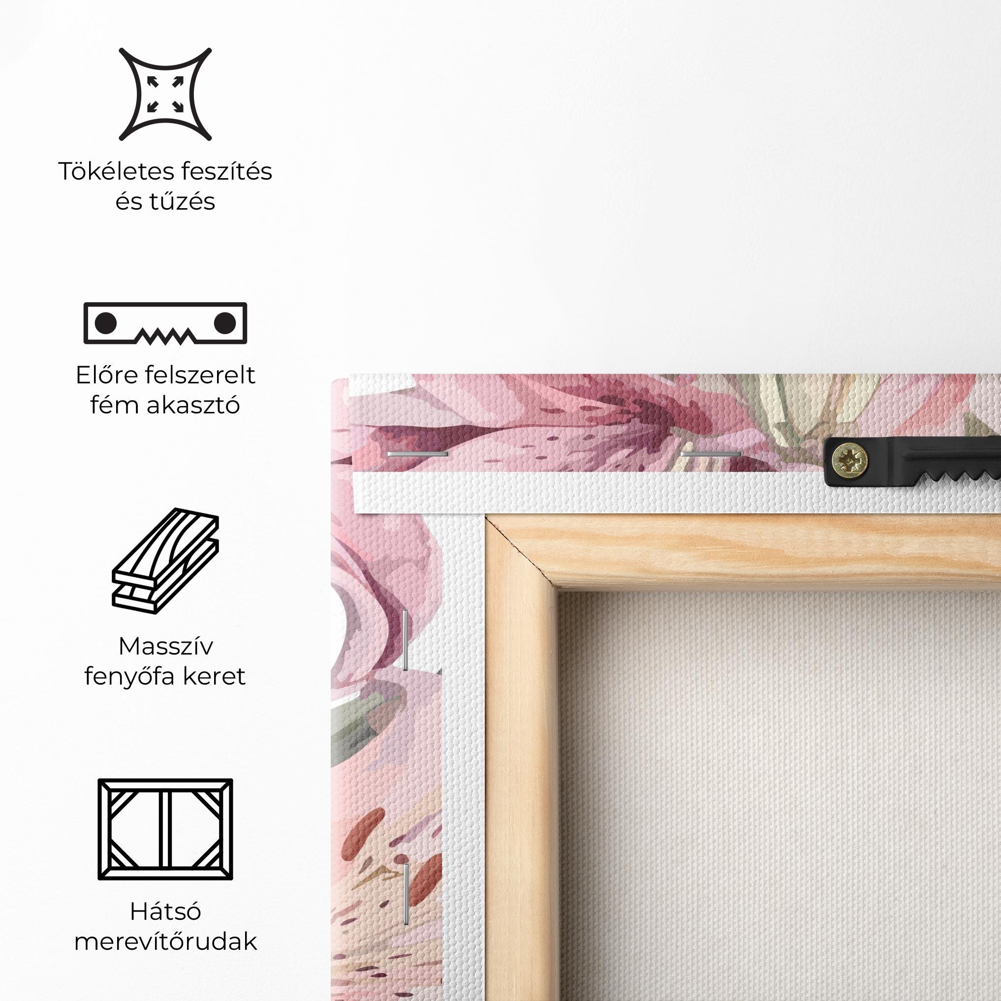 Vászonkép Light Pink Lily Art mockup 5