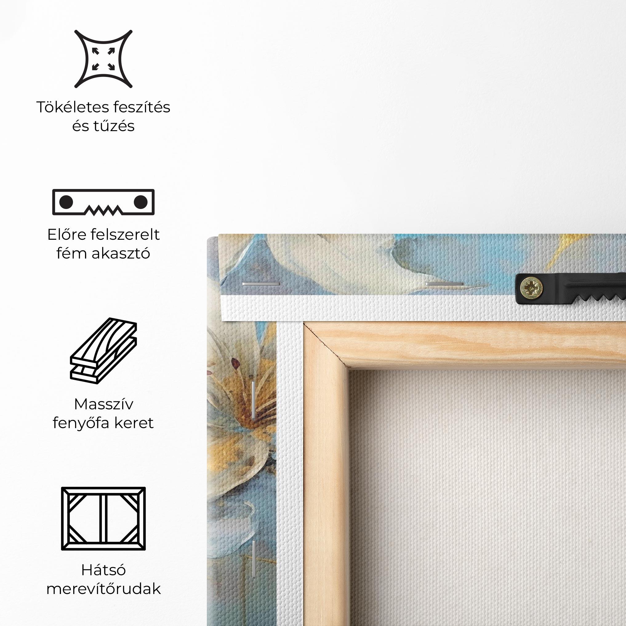 Vászonkép Lily With Gold Painting mockup 5