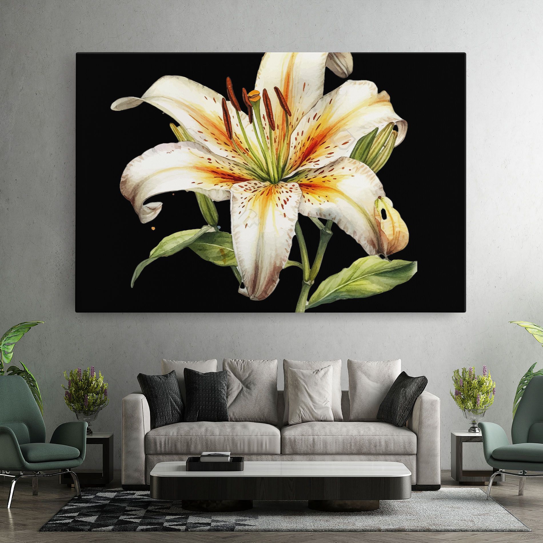 Beautiful White Lily mockup 7