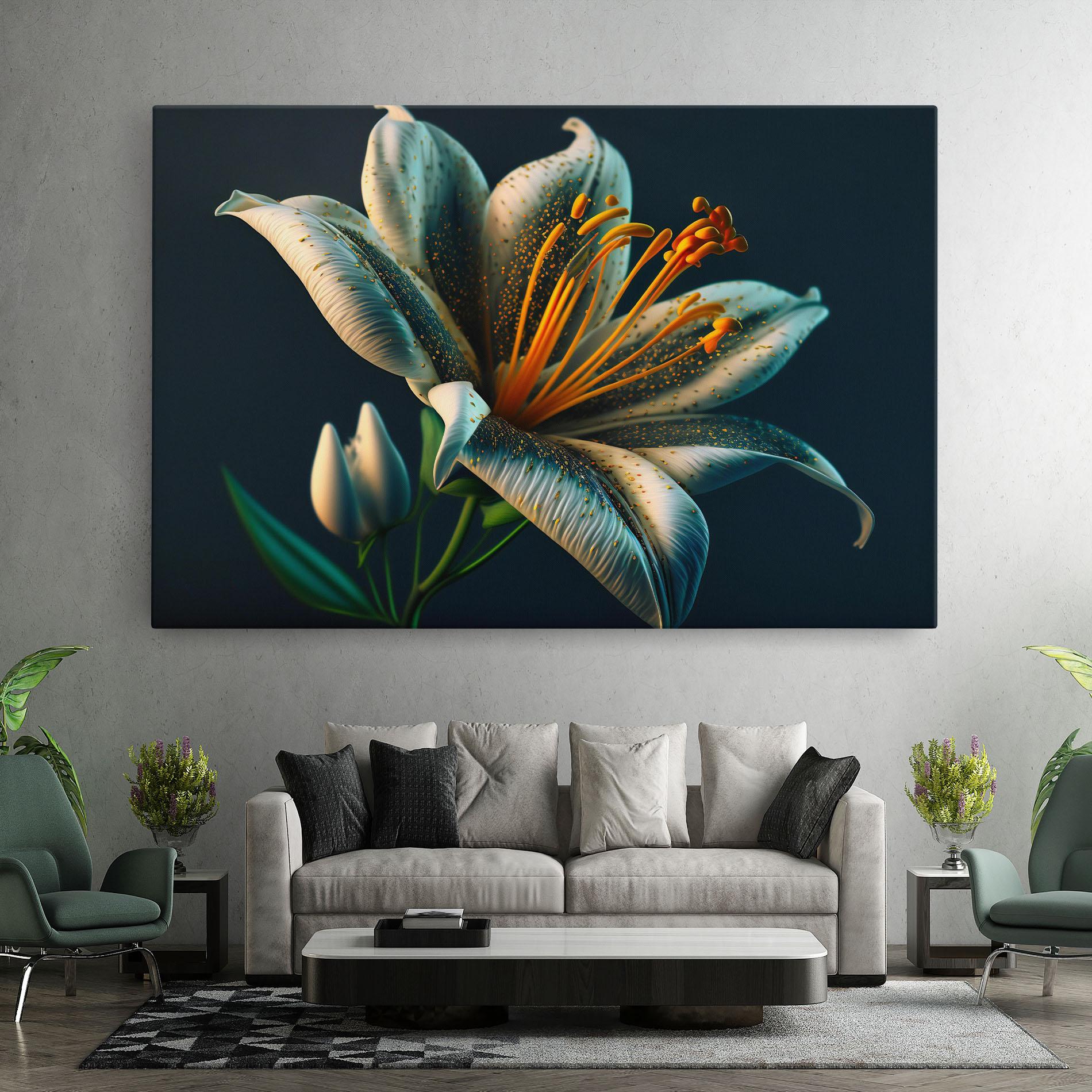 Vászonkép Blue Grey Lily mockup 7