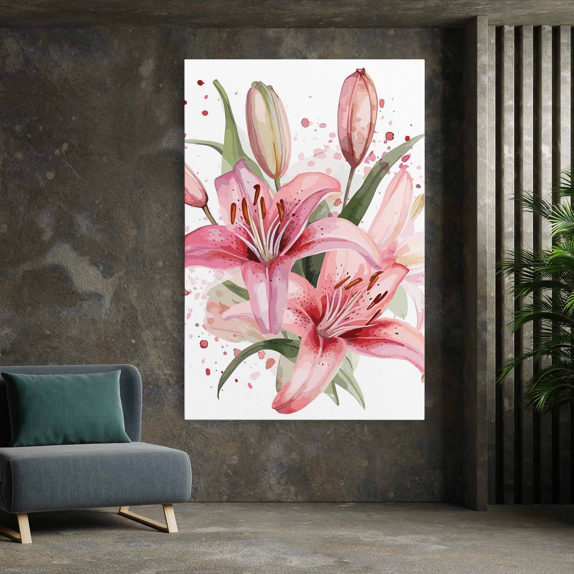 Vászonkép Beautiful Pink Lily mockup 7
