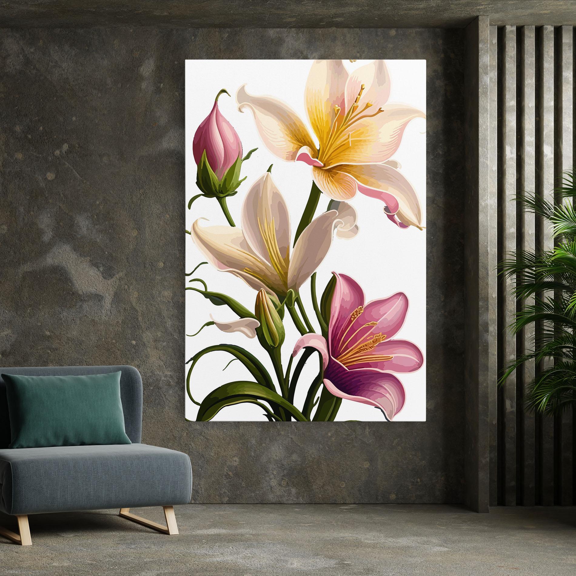 Vászonkép Purple White Lily mockup 7