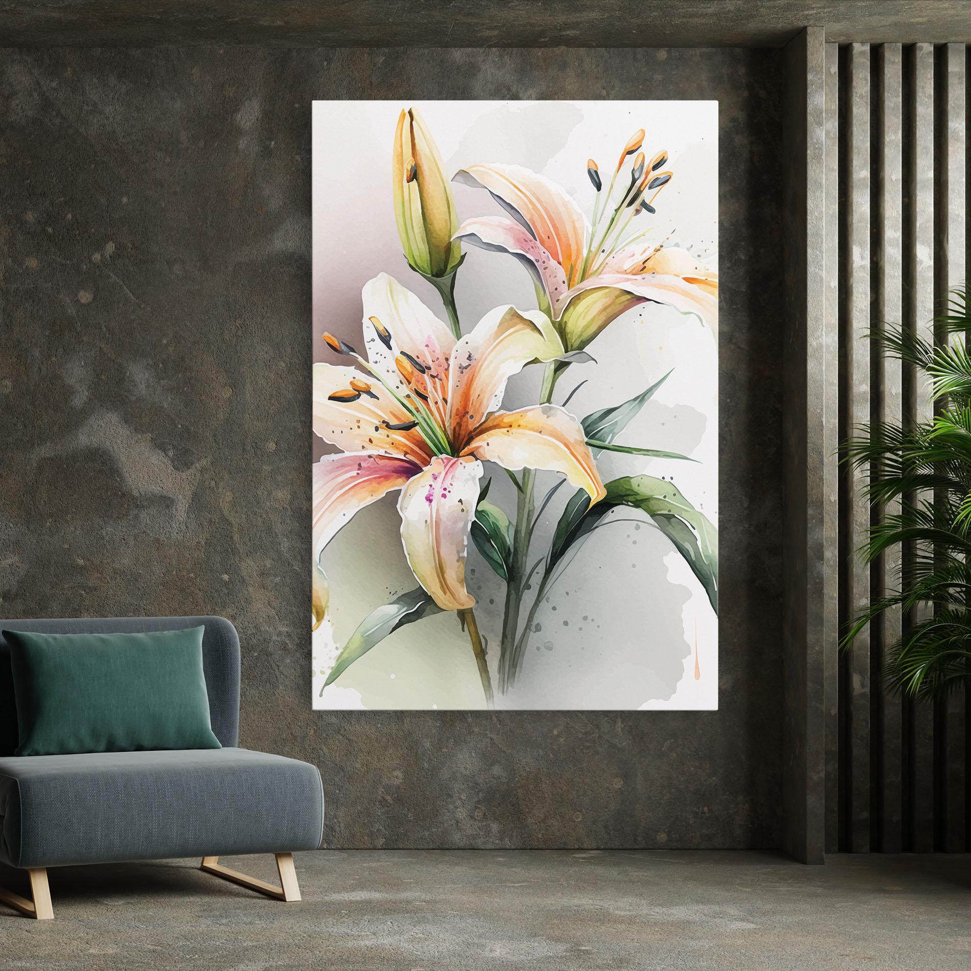 Vászonkép White Orange Lily mockup 7