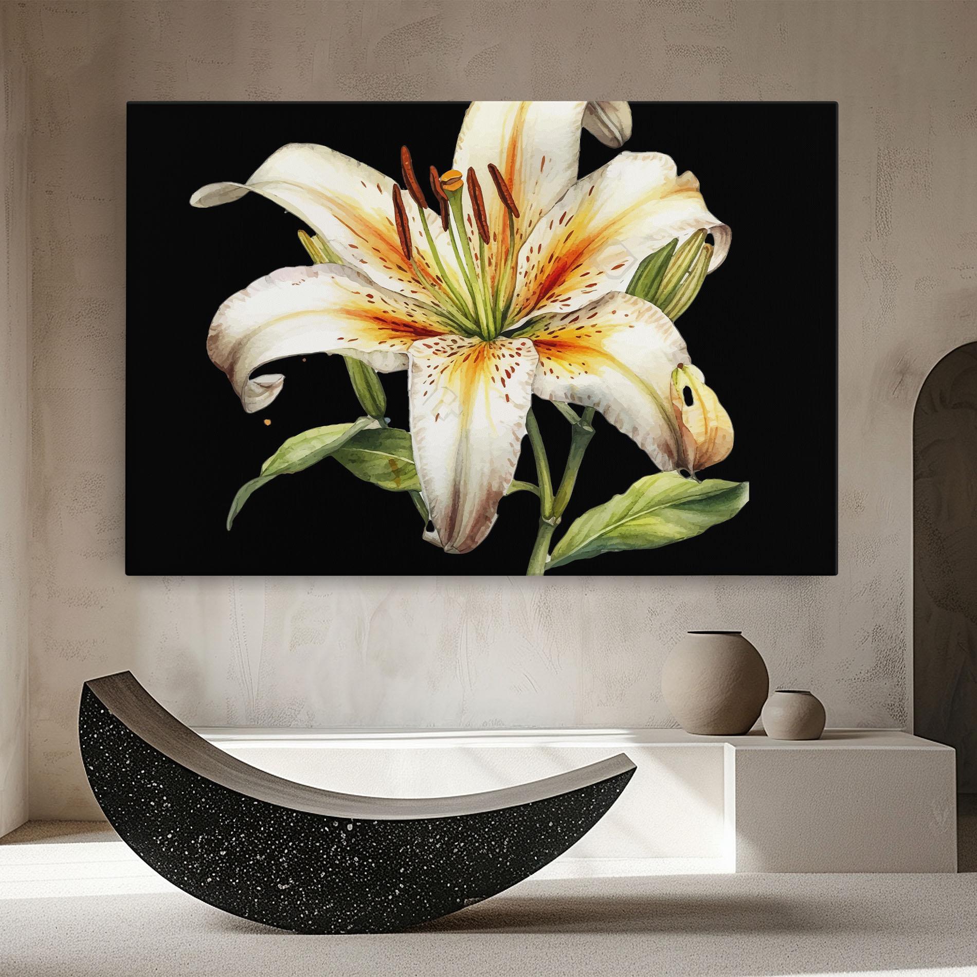 Vászonkép Beautiful White Lily mockup 8