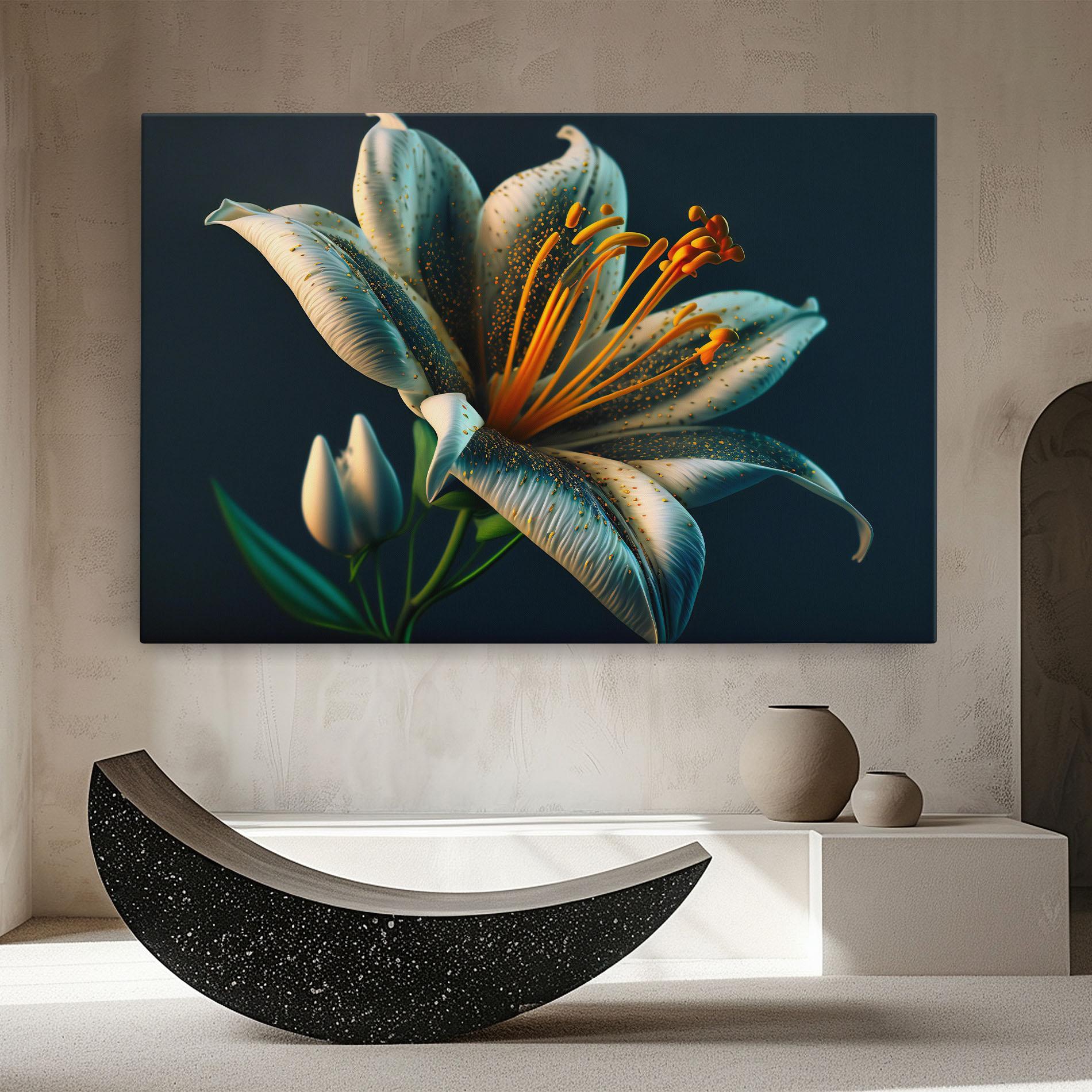 Vászonkép Blue Grey Lily mockup 8