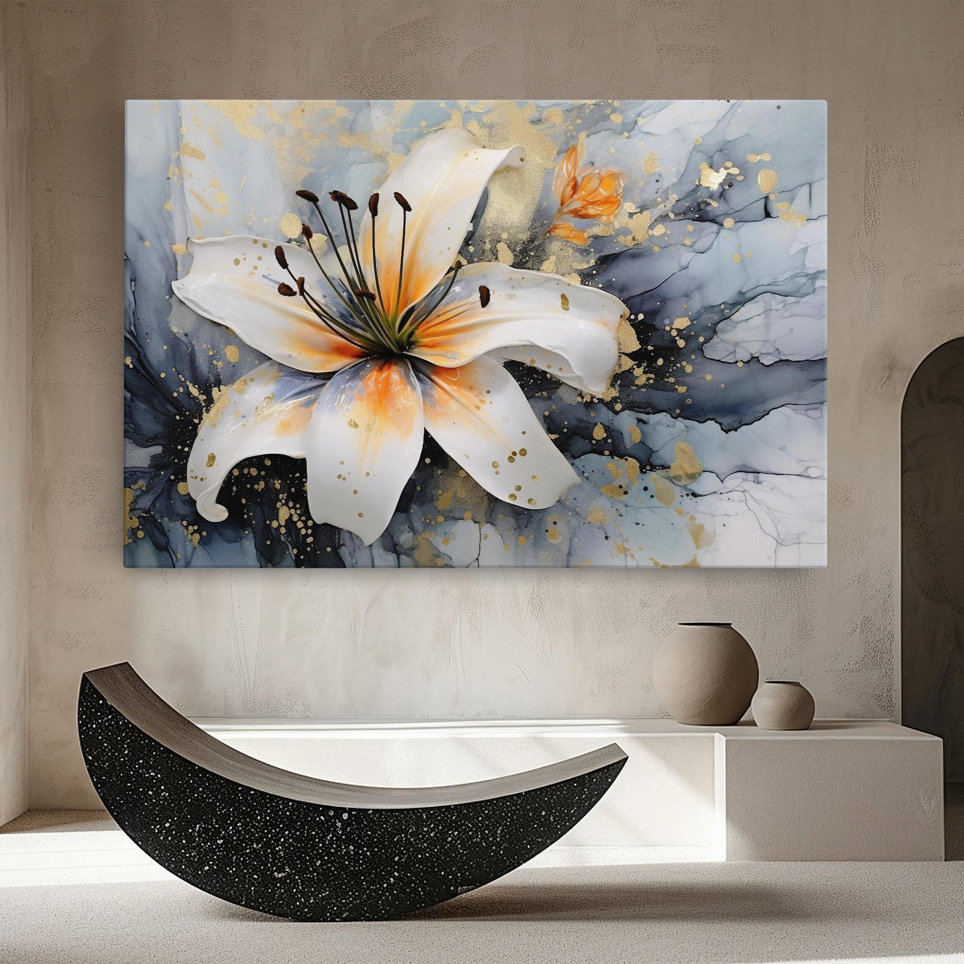Vászonkép Lily With Orange Painting mockup 8