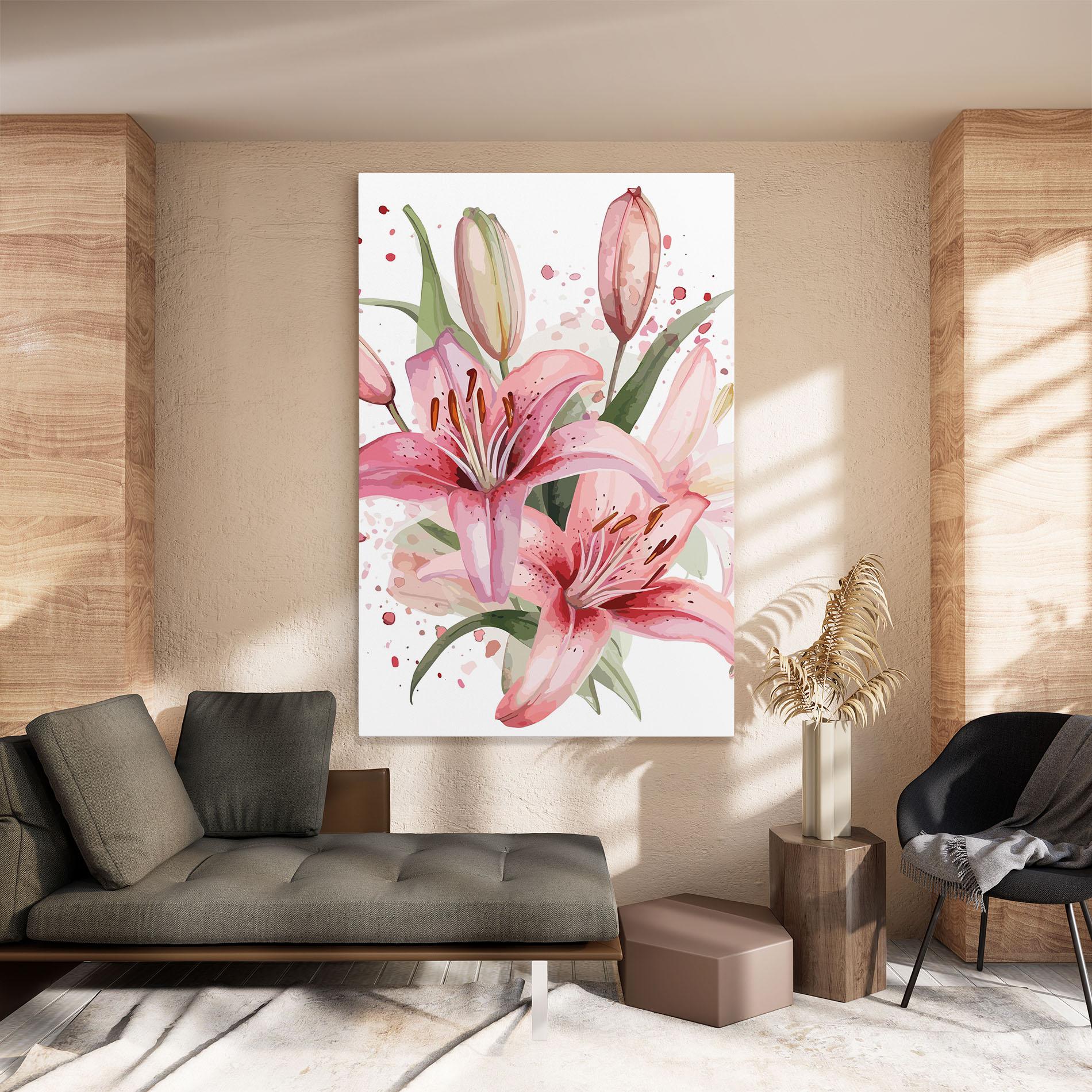 Vászonkép Beautiful Pink Lily mockup 8