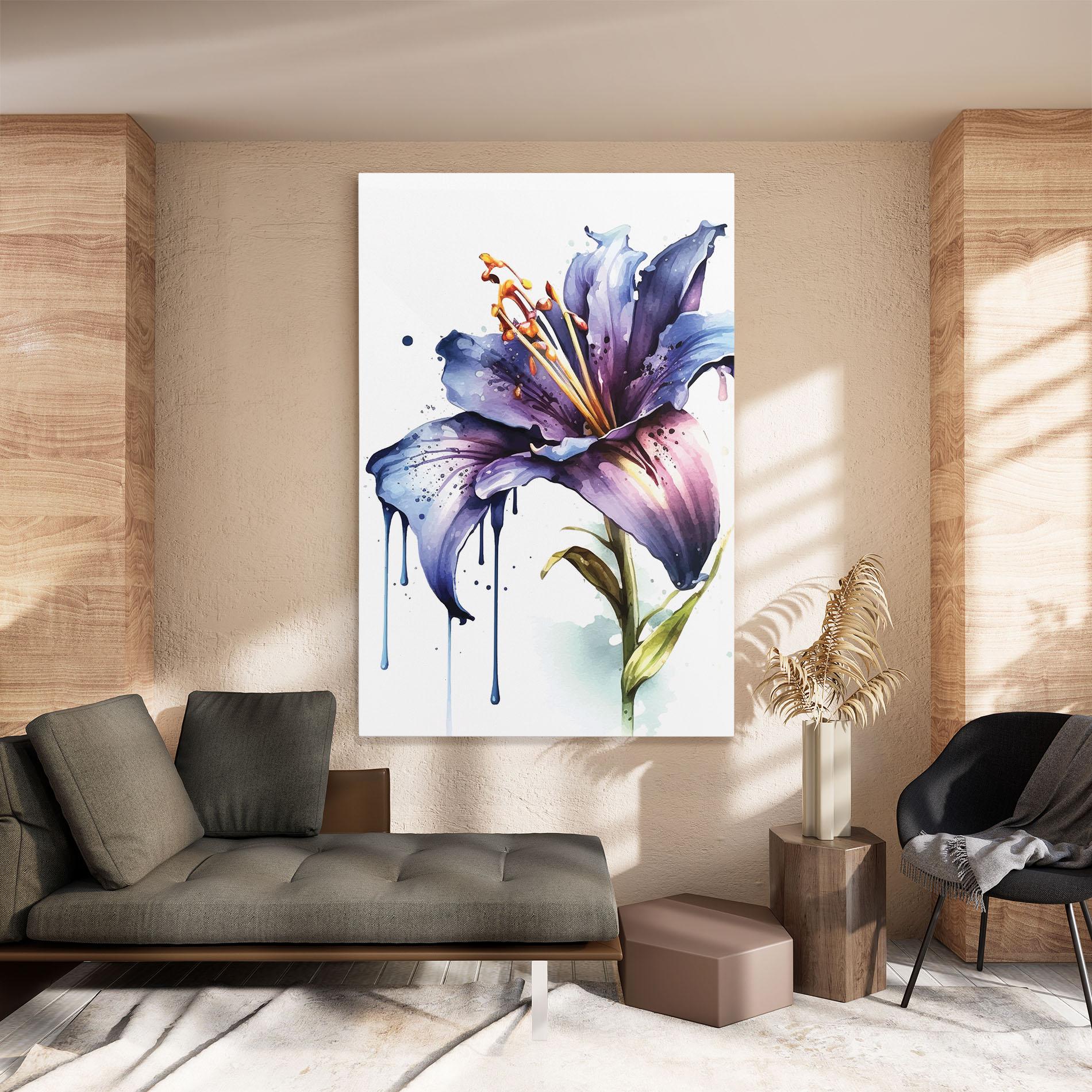 Vászonkép Purple Orange Lily mockup 8