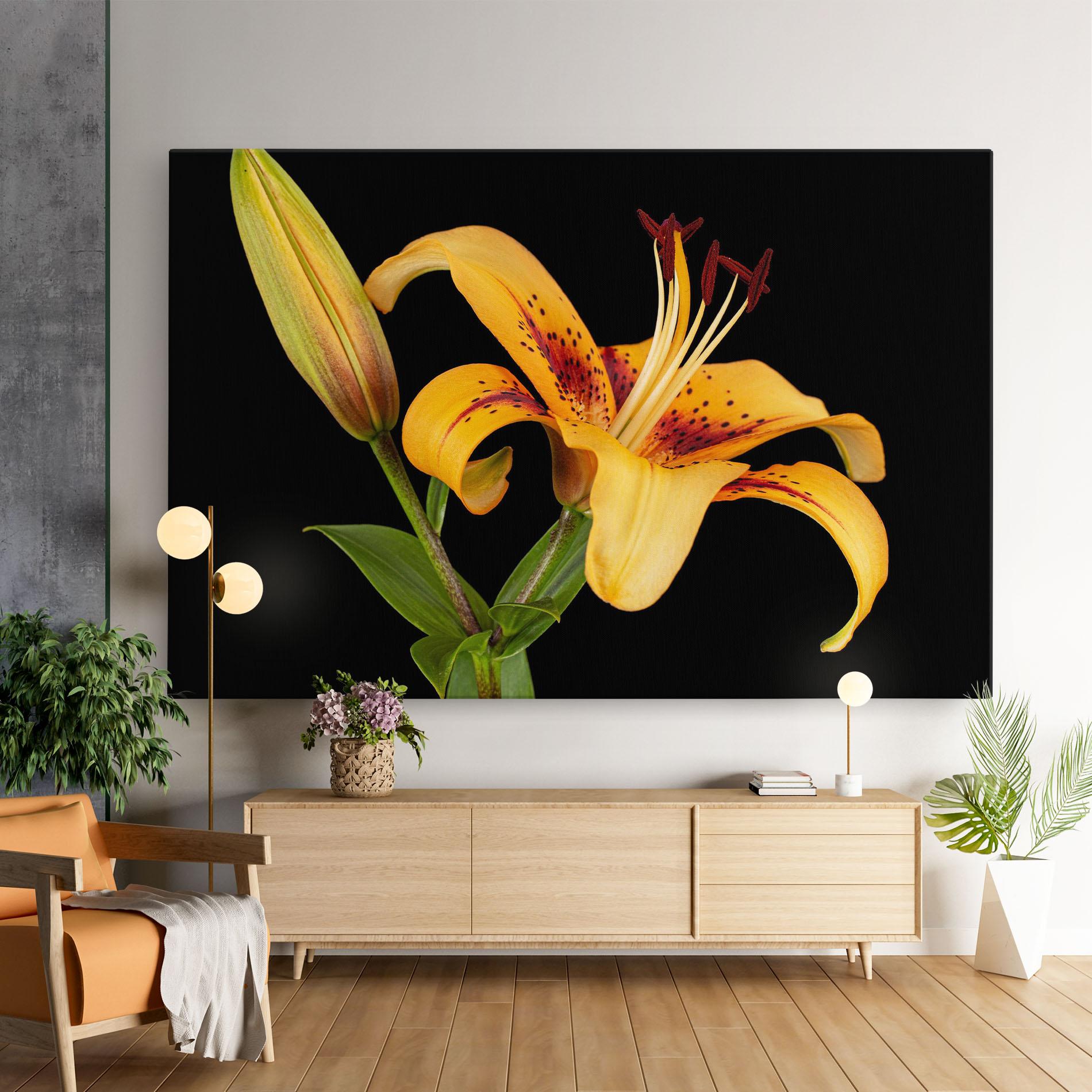 Vászonkép Beautiful Yellow Lily mockup 9