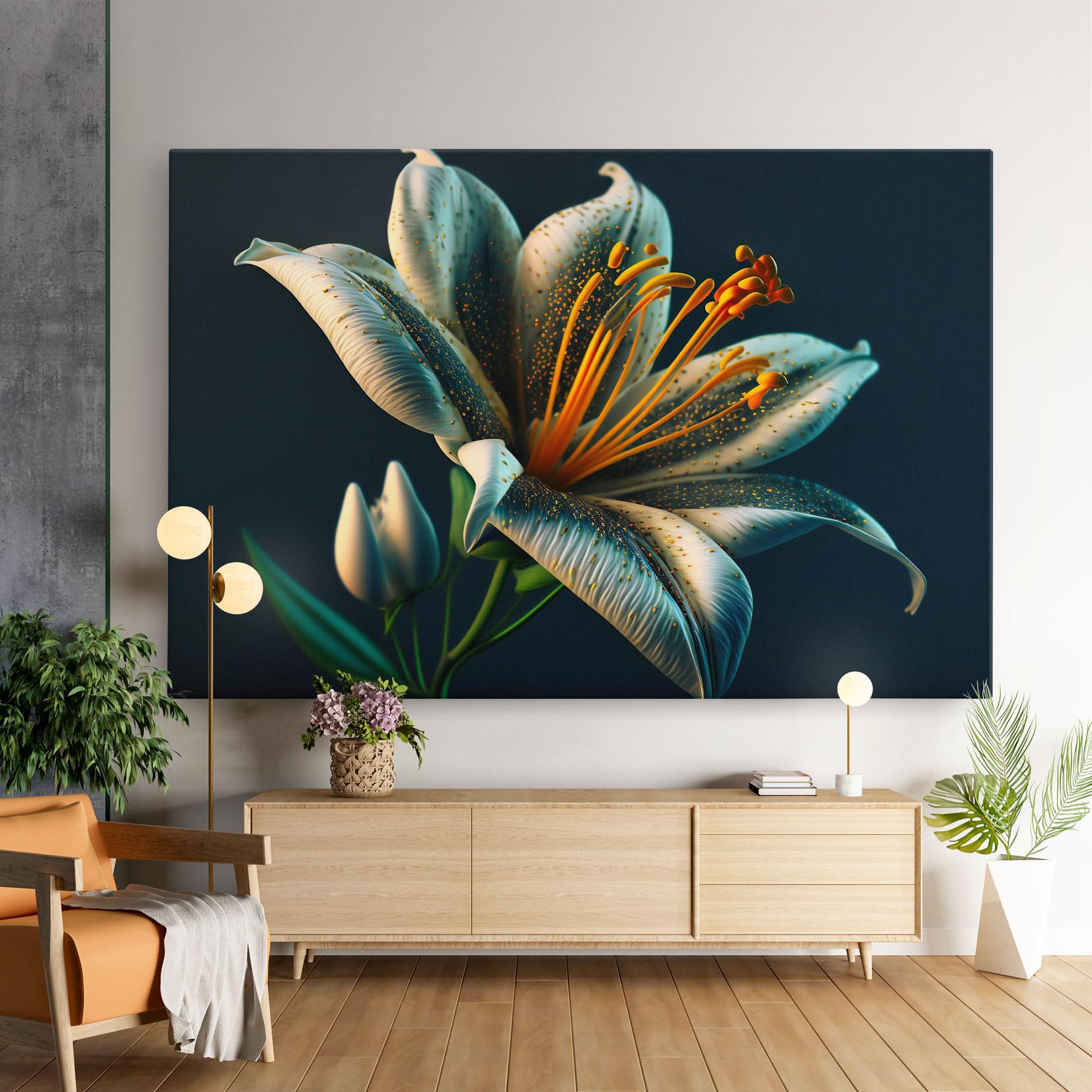 Vászonkép Blue Grey Lily mockup 9