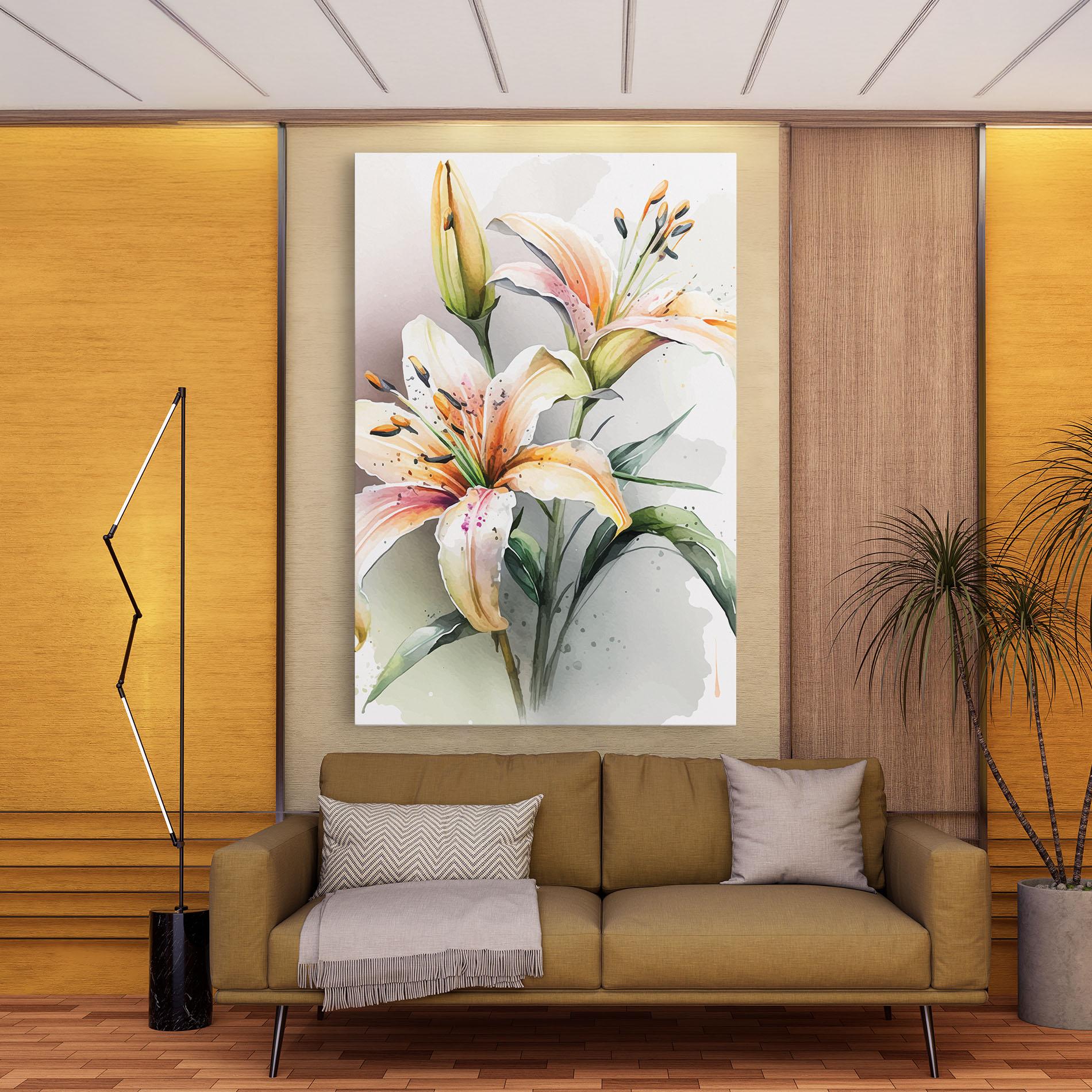 Vászonkép White Orange Lily mockup 9