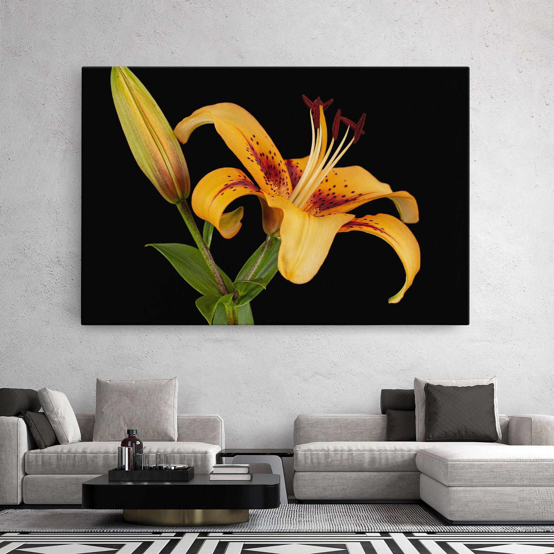 Vászonkép Beautiful Yellow Lily mockup 2