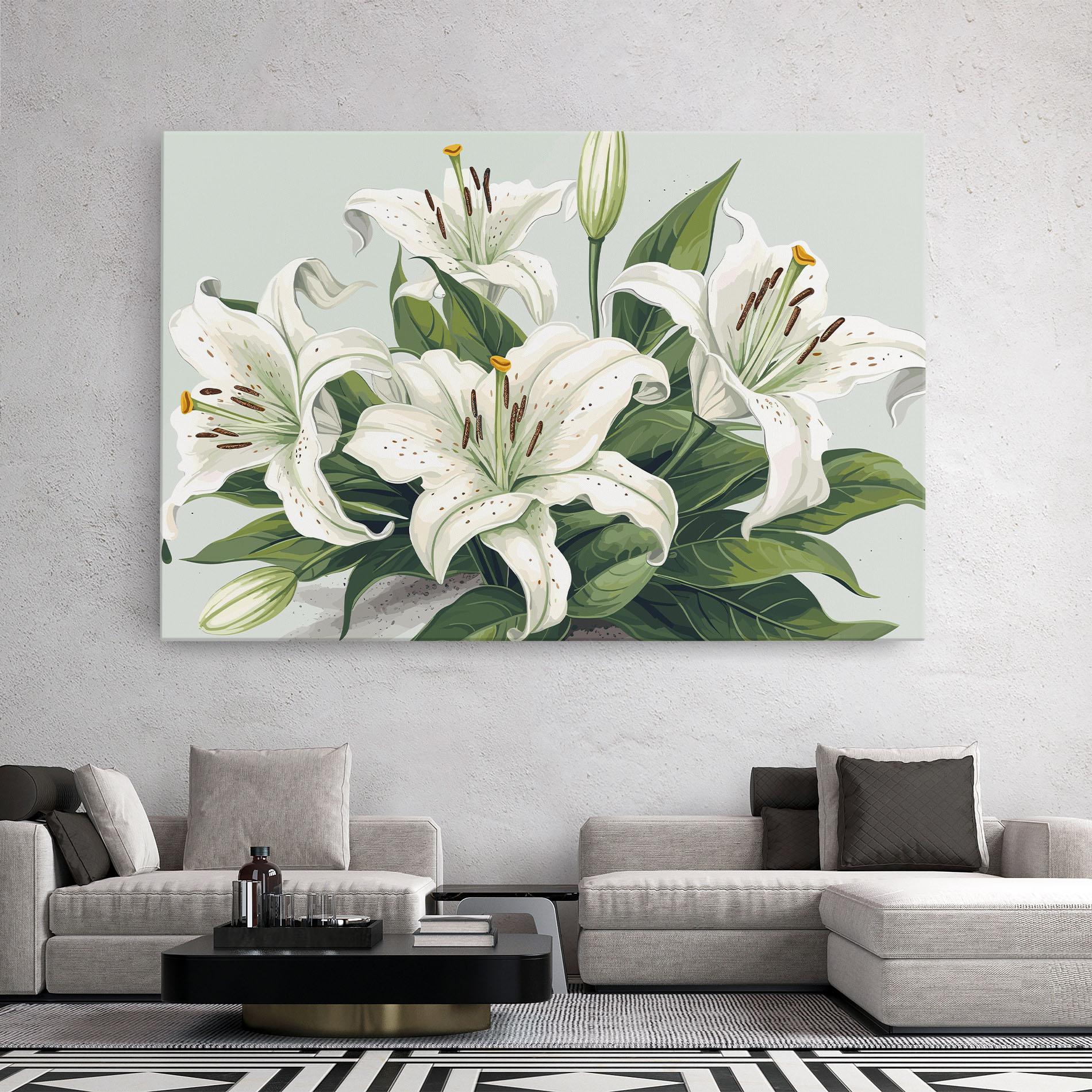 Vászonkép Light Lily Art mockup 2