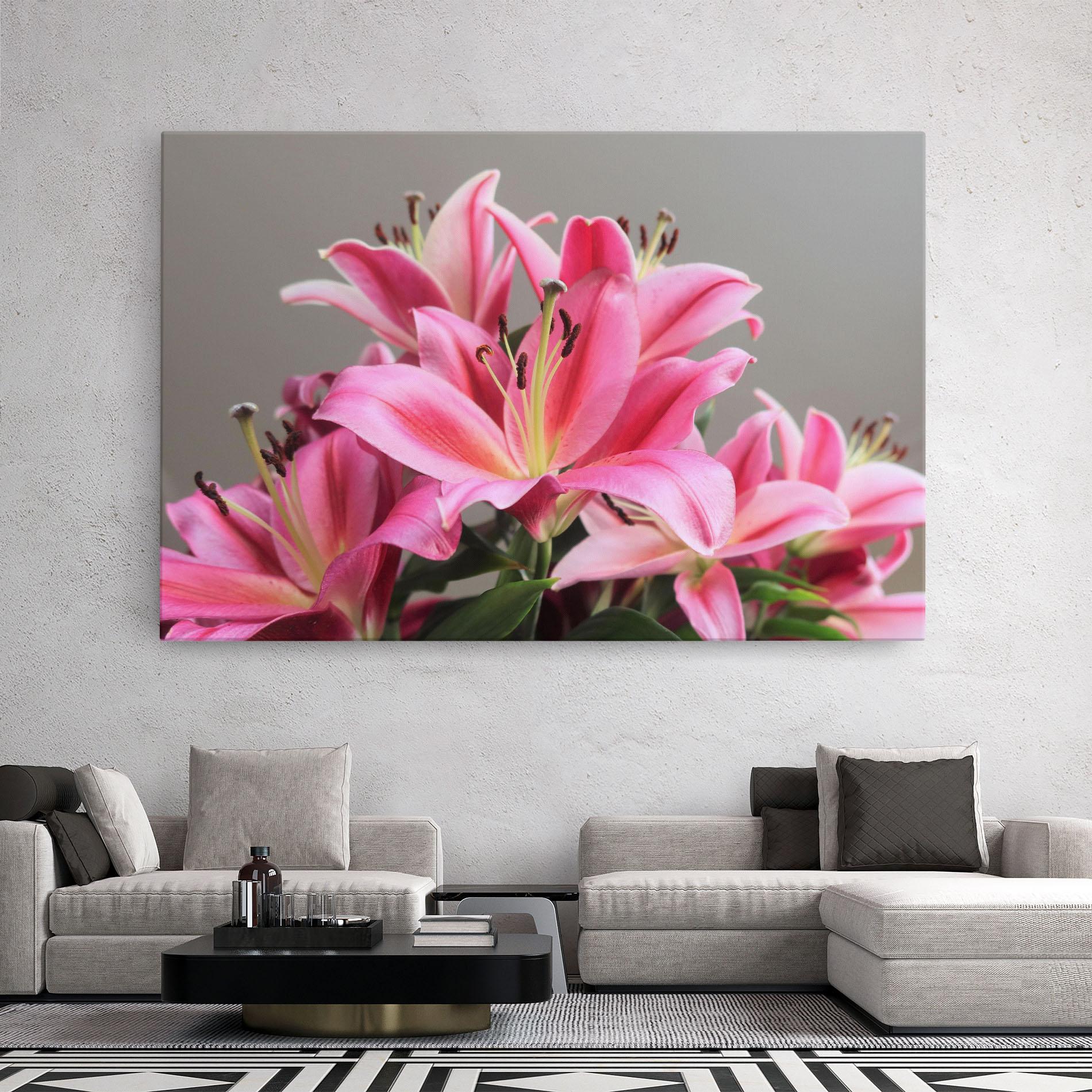 Vászonkép Light Pink Lily View mockup 2