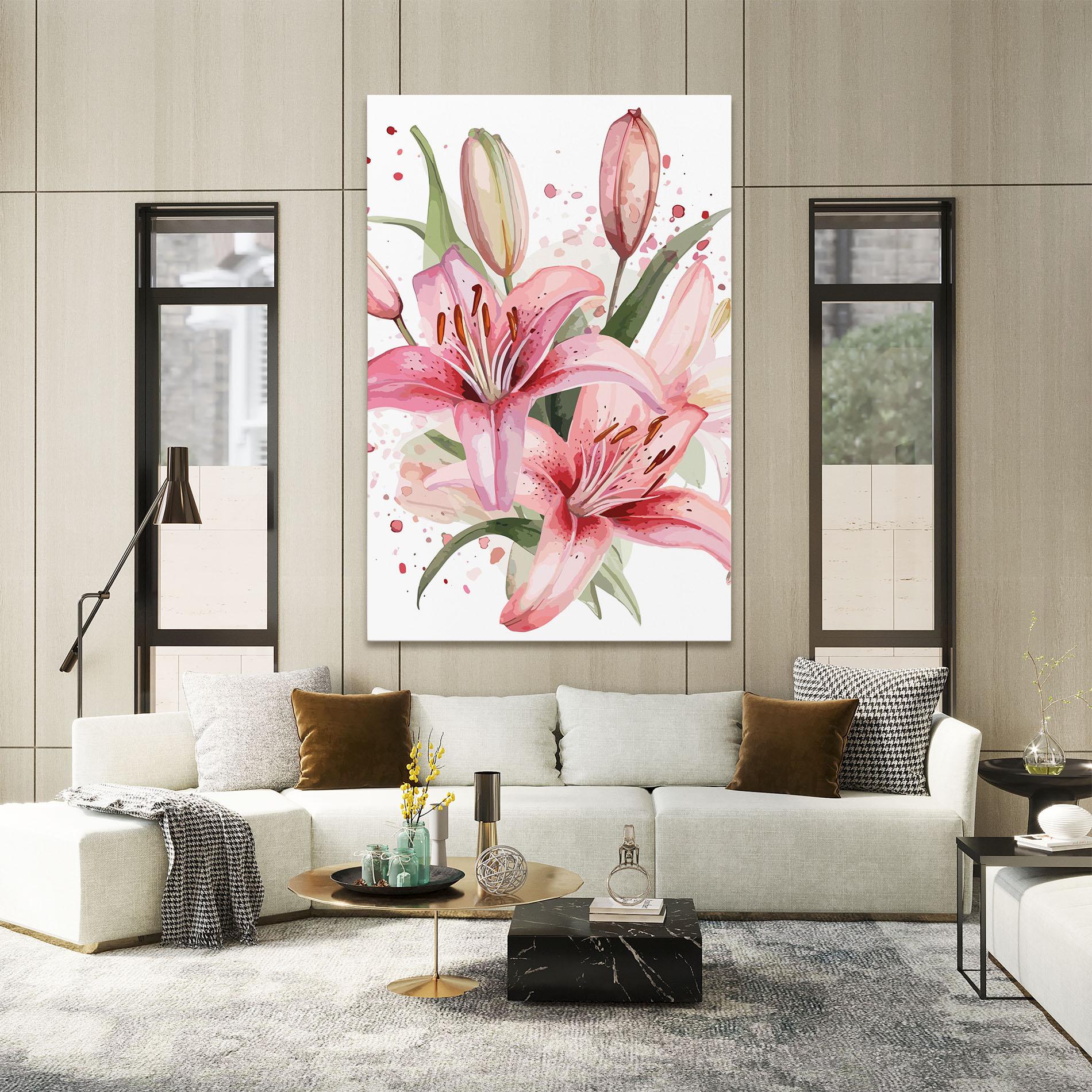 Vászonkép Beautiful Pink Lily mockup 2